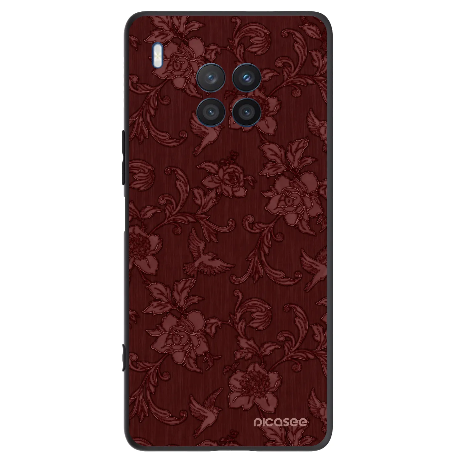 Picasee Honor 50 Lite Hülle - Schwarzes Silikon - Red Elegance