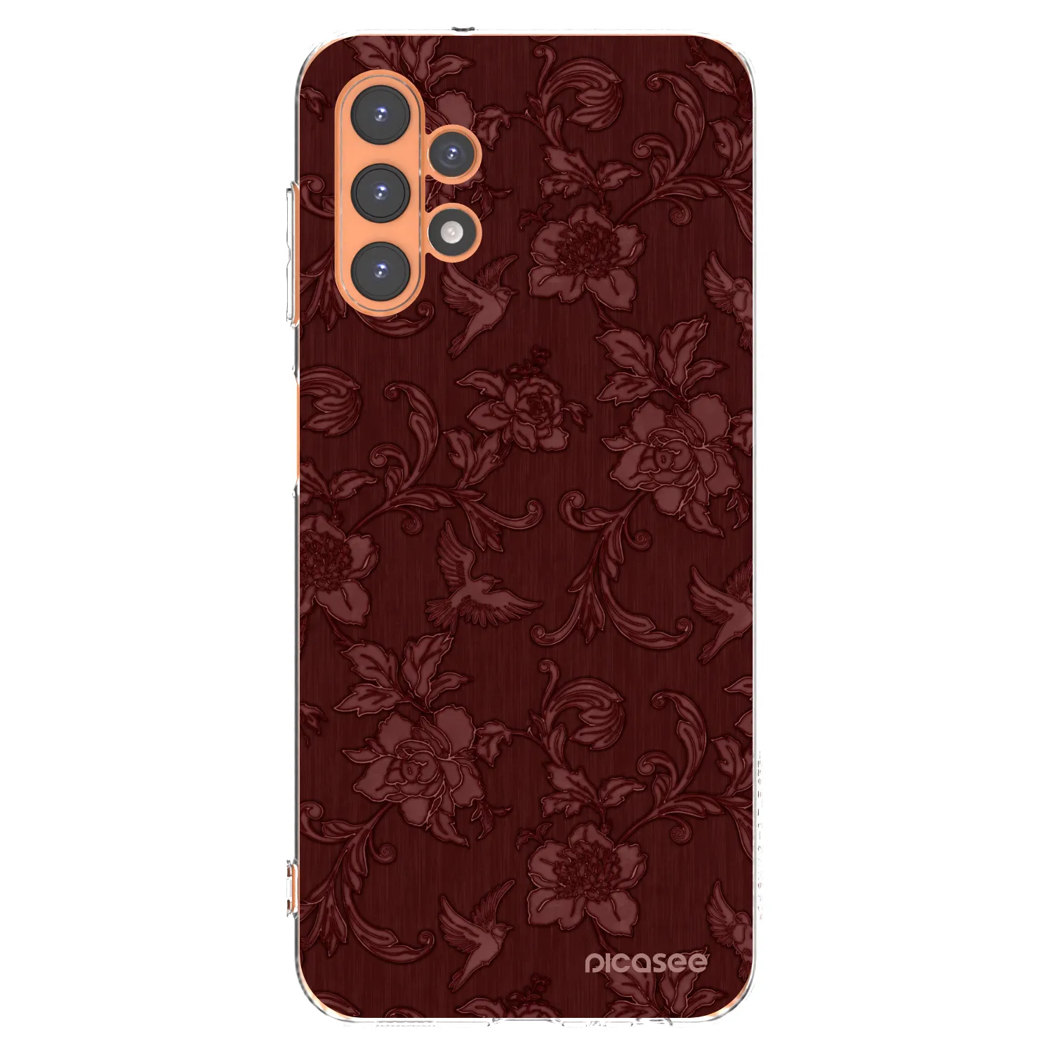 Picasee Samsung Galaxy A13 4G A135 Hülle - Transparentes Silikon - Red Elegance