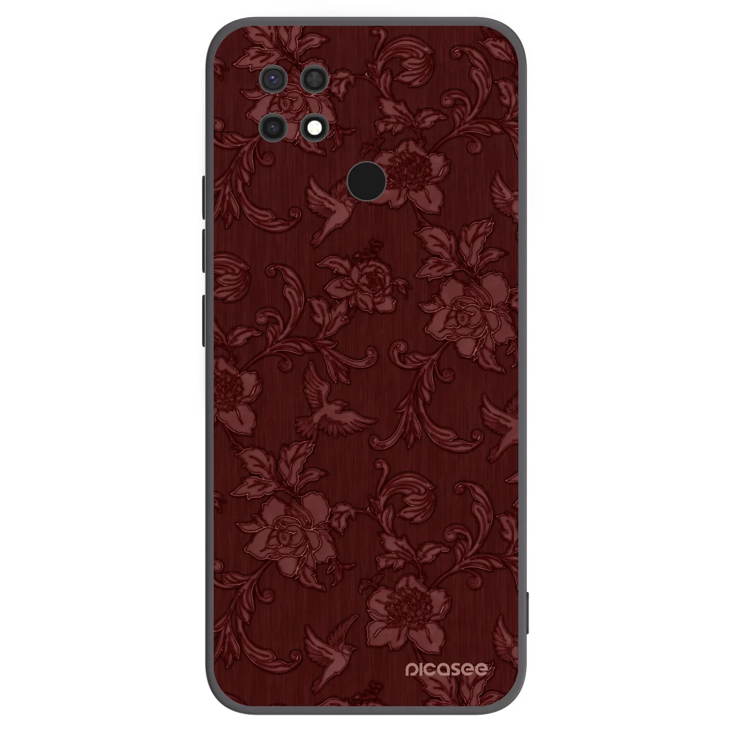 Picasee Xiaomi Redmi 10C Hülle - Schwarzes Silikon - Red Elegance