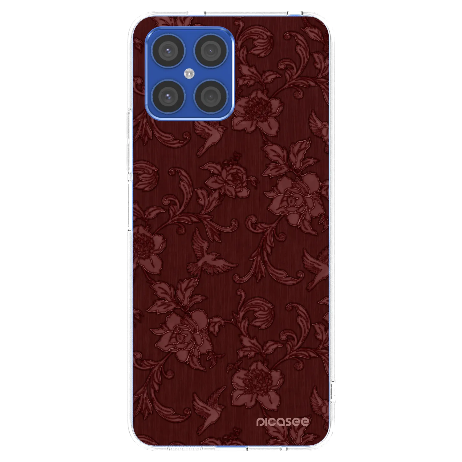 Picasee Honor X8 4G Hülle - Transparentes Silikon - Red Elegance