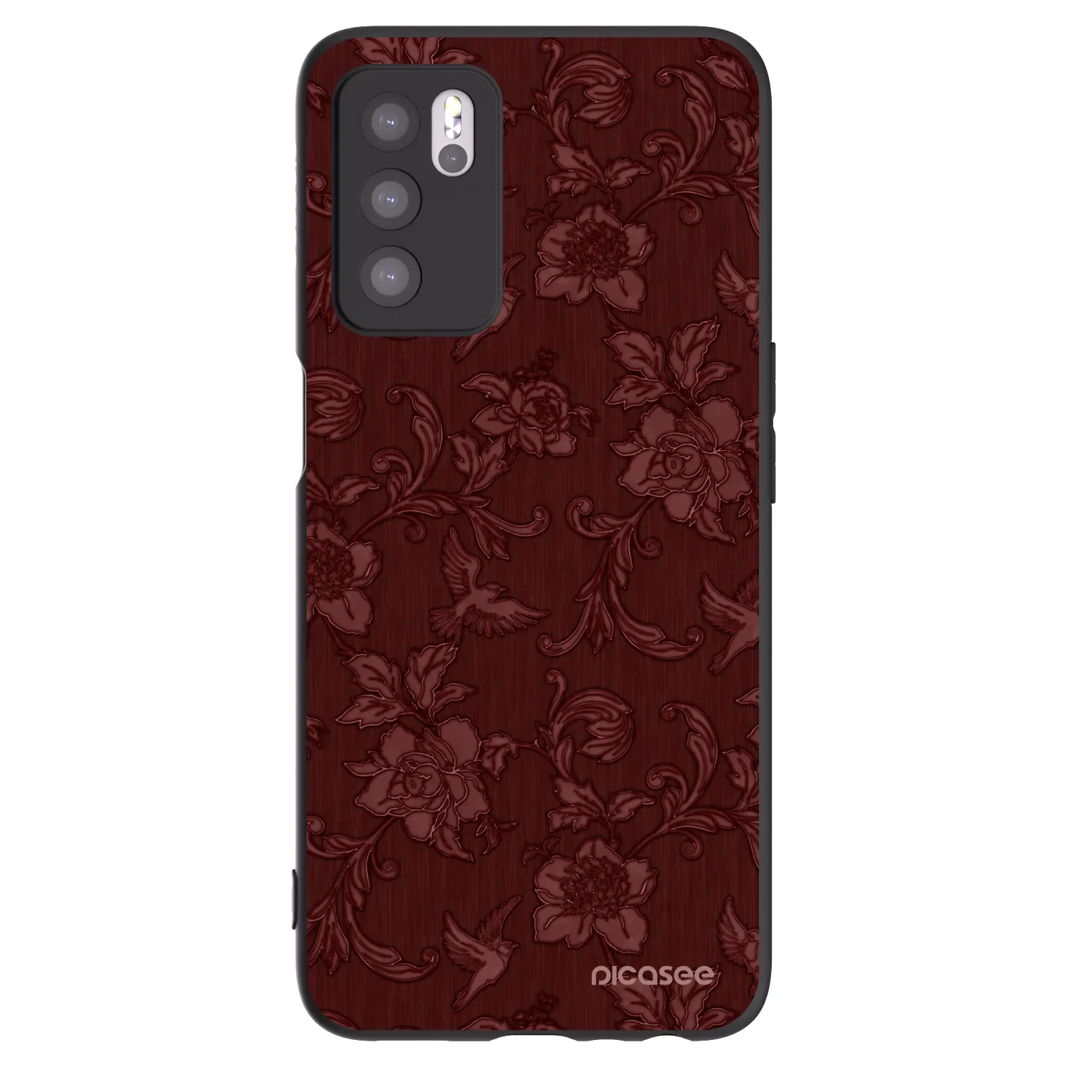 Picasee OPPO A16s Hülle - Schwarzes Silikon - Red Elegance