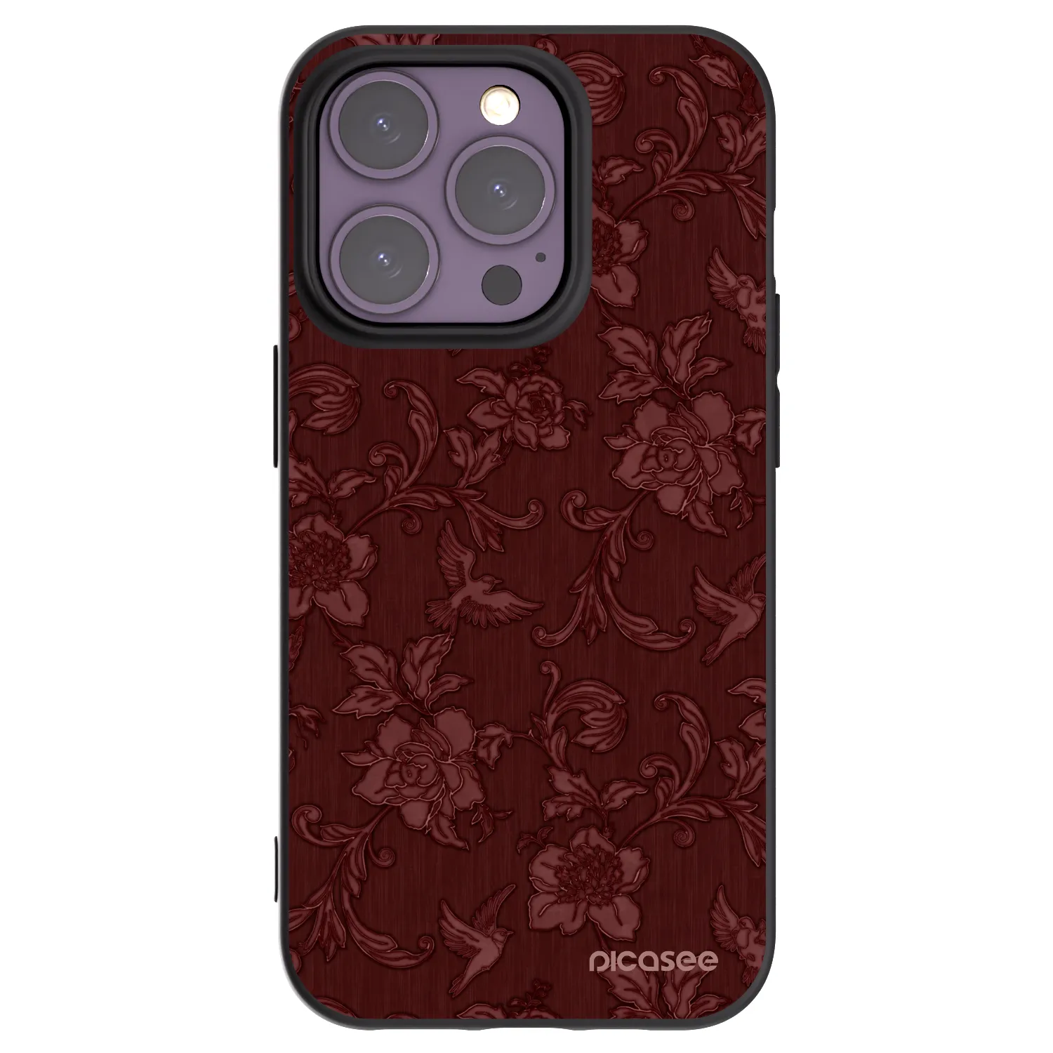 Picasee Apple iPhone 14 Pro Hülle - Schwarzes Silikon - Red Elegance