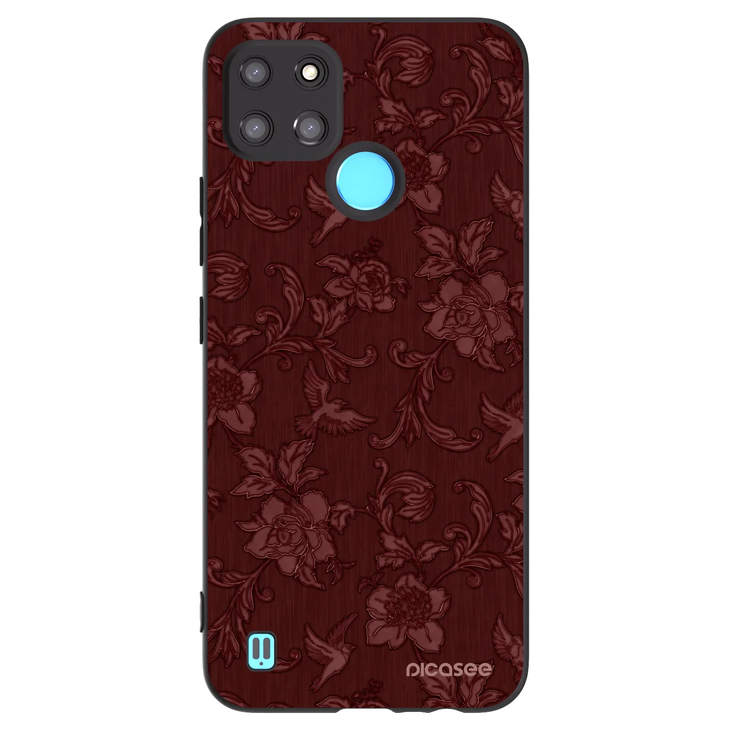 Picasee Realme C21Y Hülle - Schwarzes Silikon - Red Elegance