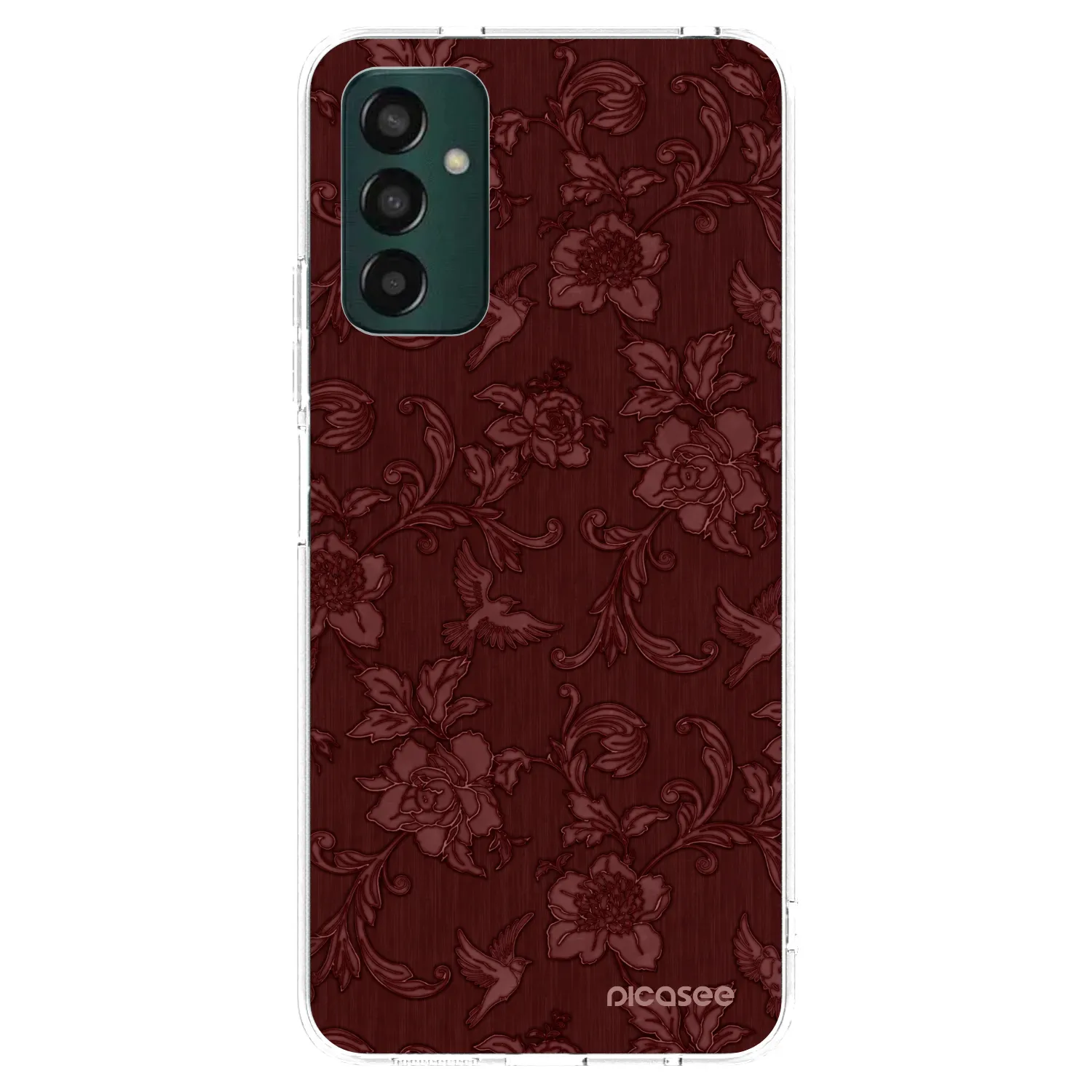Picasee Samsung Galaxy M13 M135F Hülle - Transparentes Silikon - Red Elegance