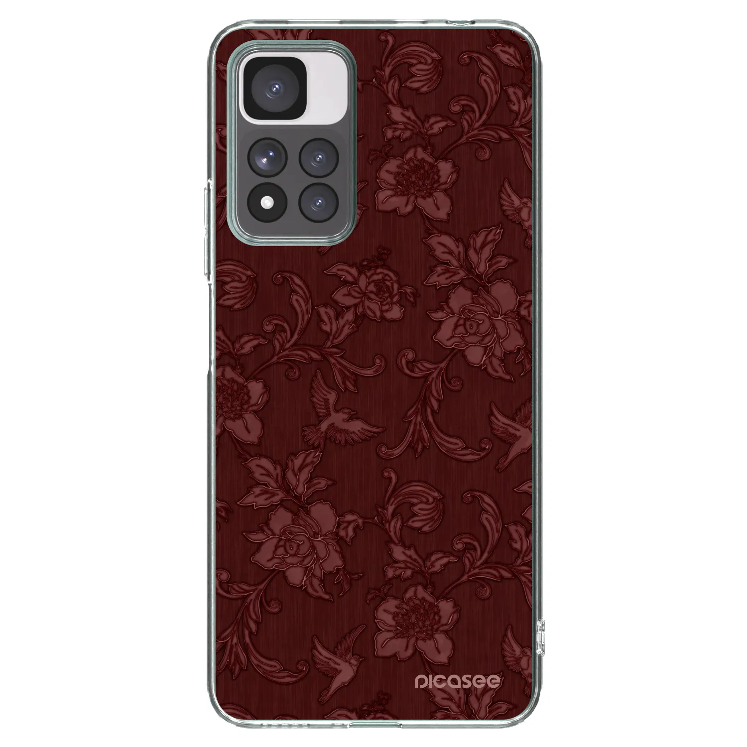 Picasee Xiaomi Redmi Note 11 Pro+ 5G Hülle - Transparentes Silikon - Red Elegance
