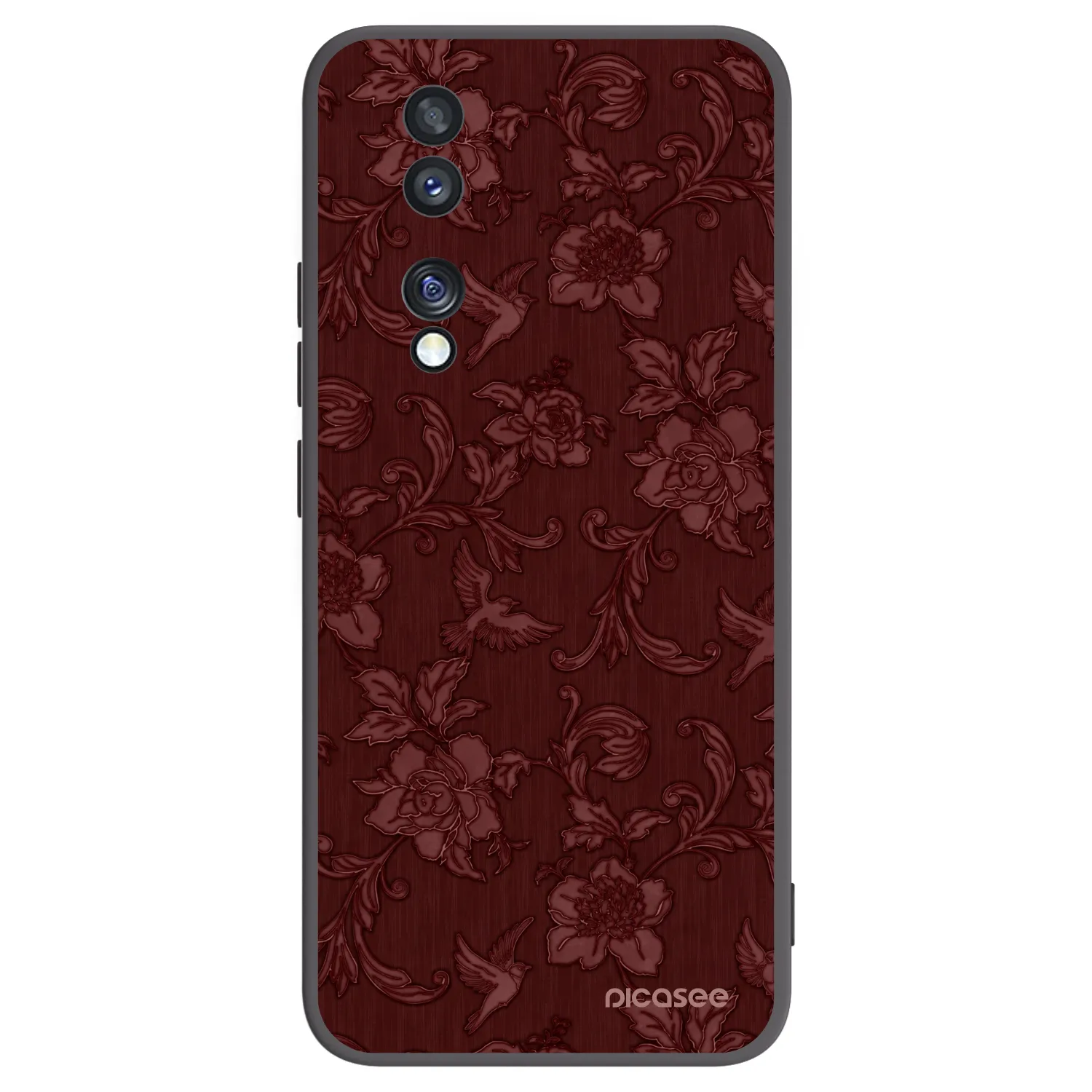 Picasee Honor 70 Hülle - Schwarzes Silikon - Red Elegance