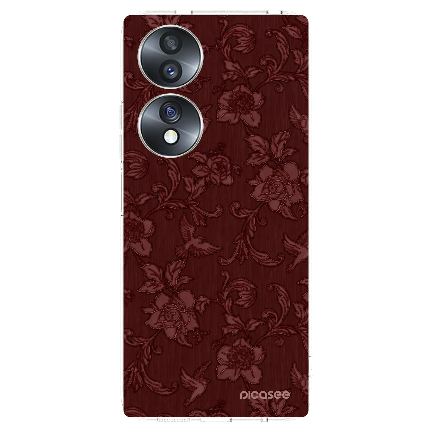 Picasee Honor 70 Hülle - Transparentes Silikon - Red Elegance