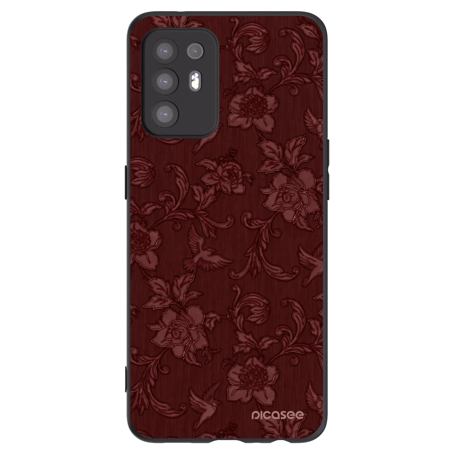 Picasee OPPO A94 5G Hülle - Schwarzes Silikon - Red Elegance