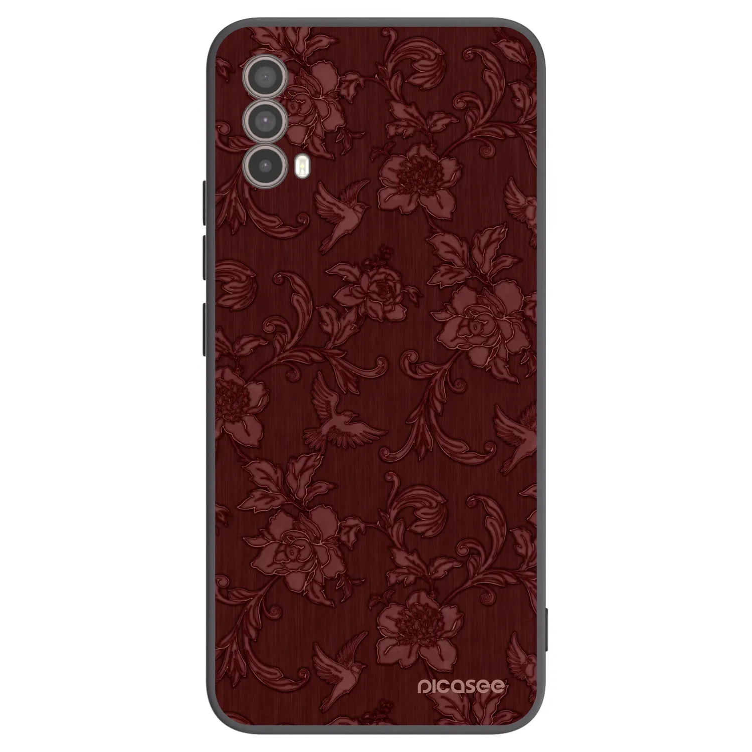 Picasee Motorola Moto E40 Hülle - Schwarzes Silikon - Red Elegance