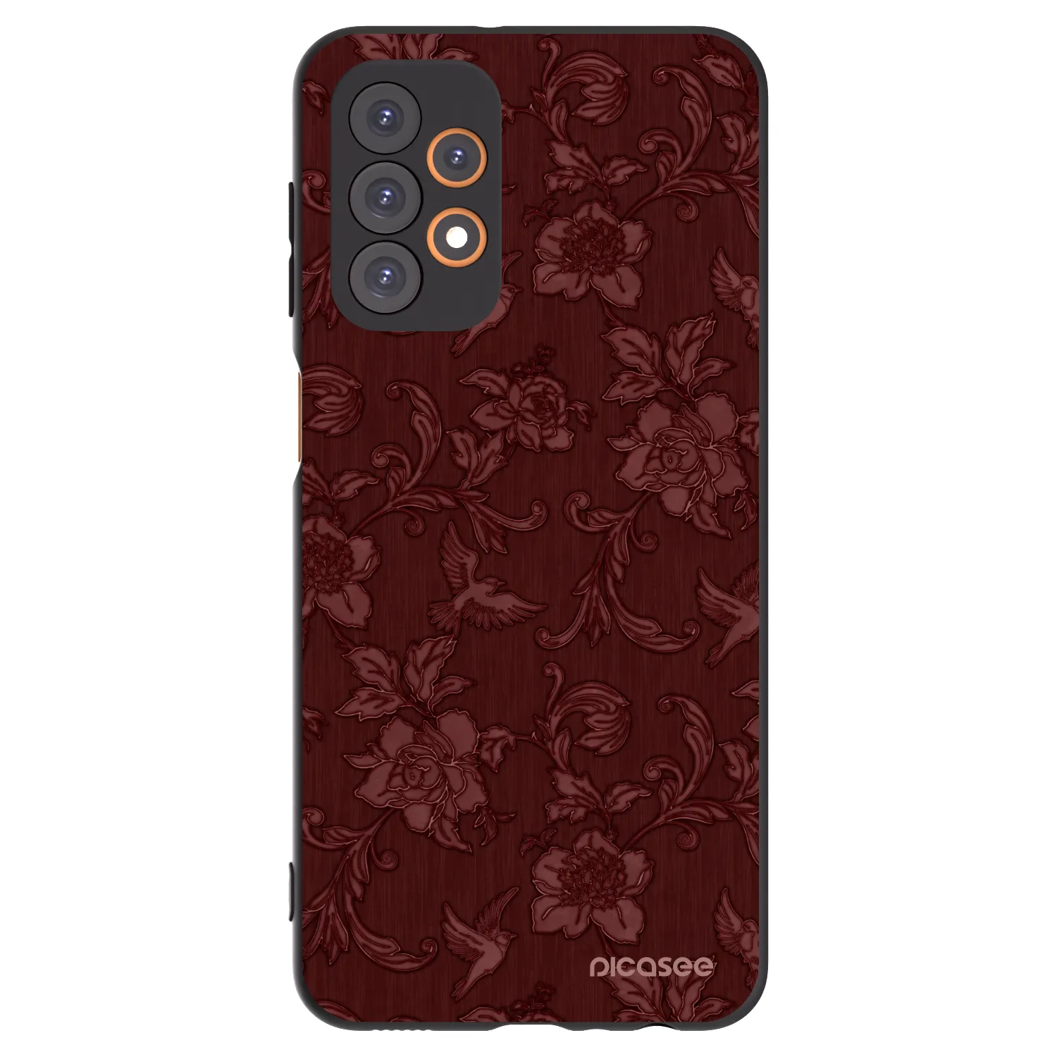 Picasee Samsung Galaxy A23 A235F 4G Hülle - Schwarzes Silikon - Red Elegance