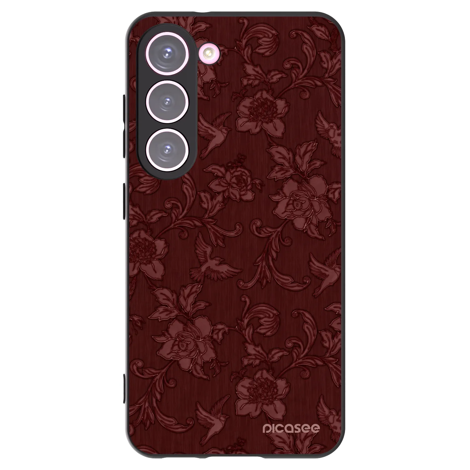 Picasee Samsung Galaxy S23 5G Hülle - Schwarzes Silikon - Red Elegance