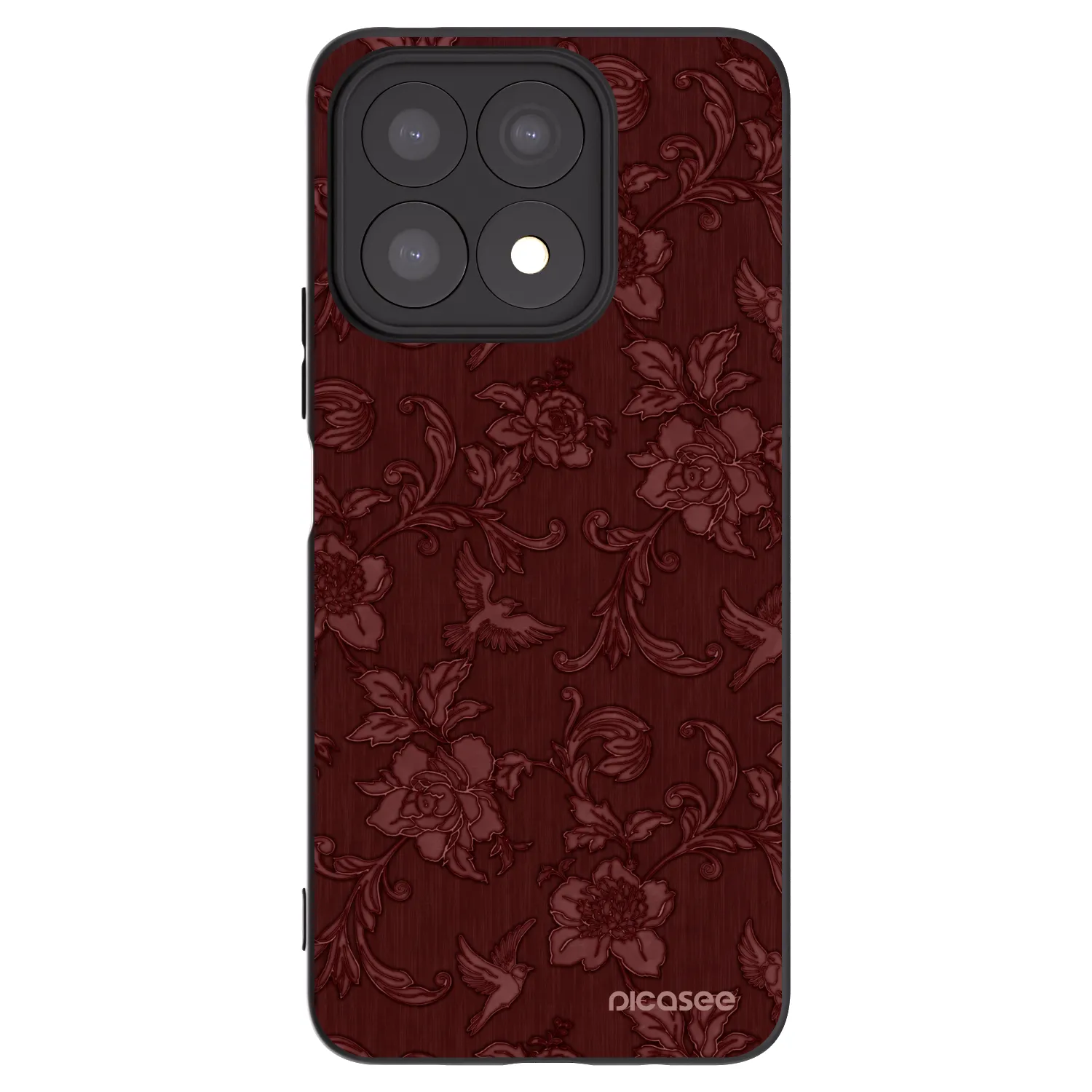 Picasee Honor X8a Hülle - Schwarzes Silikon - Red Elegance