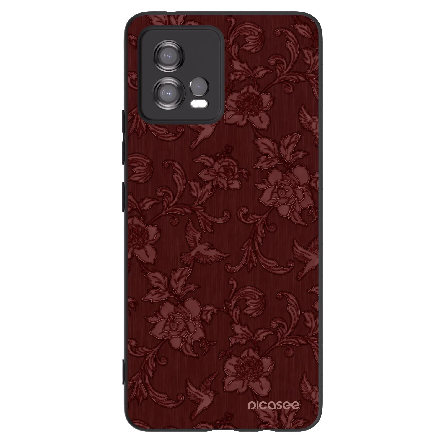 Picasee Motorola Moto G72 Hülle - Schwarzes Silikon - Red Elegance