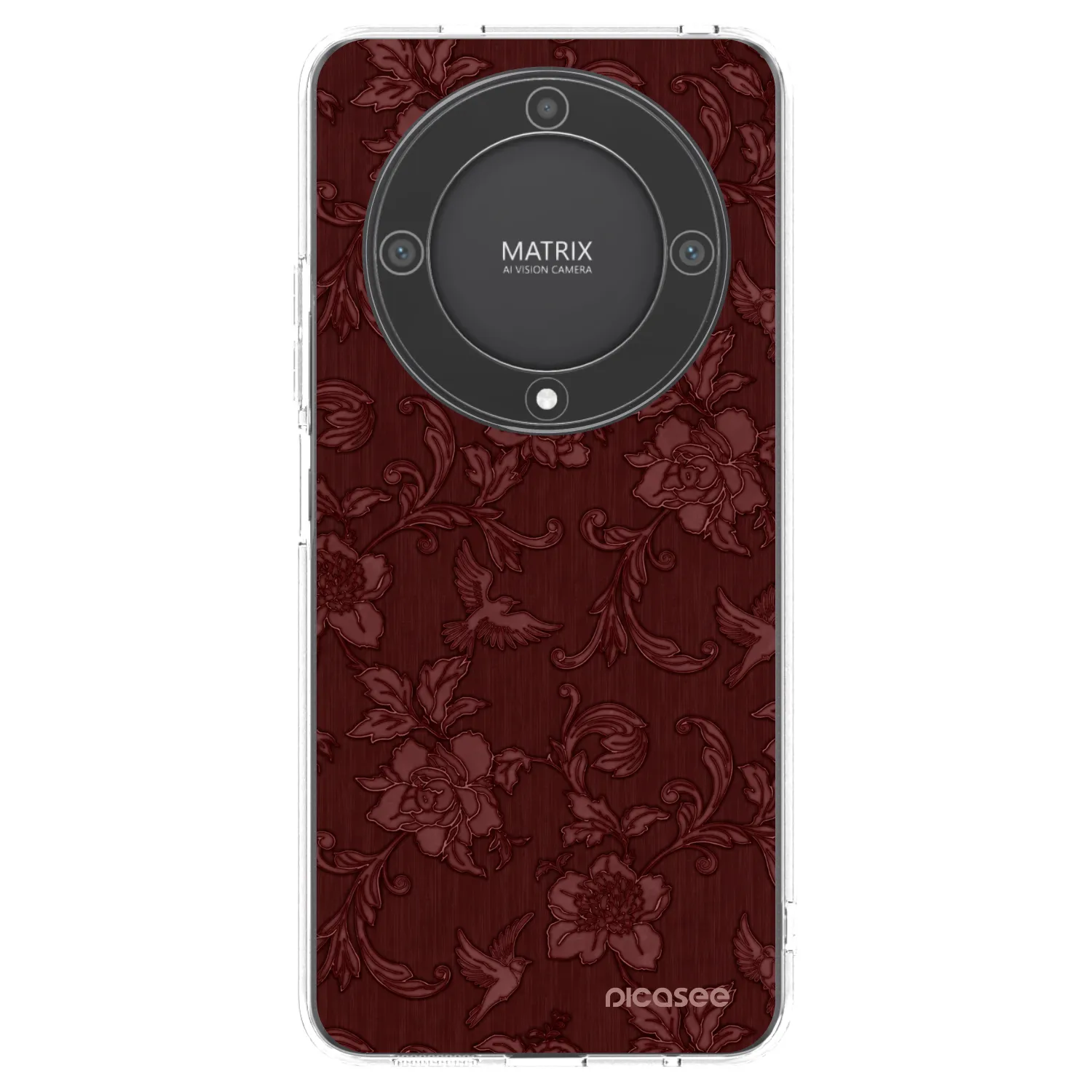 Picasee Honor Magic5 Lite 5G Hülle - Transparentes Silikon - Red Elegance