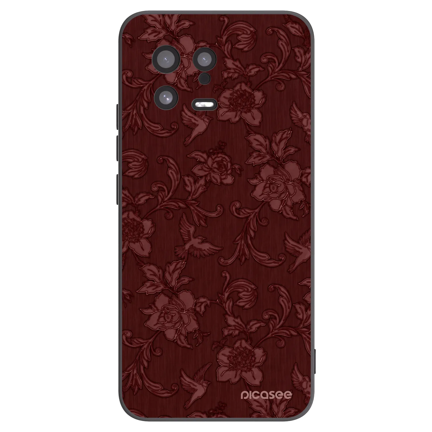 Picasee Xiaomi 13 Hülle - Schwarzes Silikon - Red Elegance