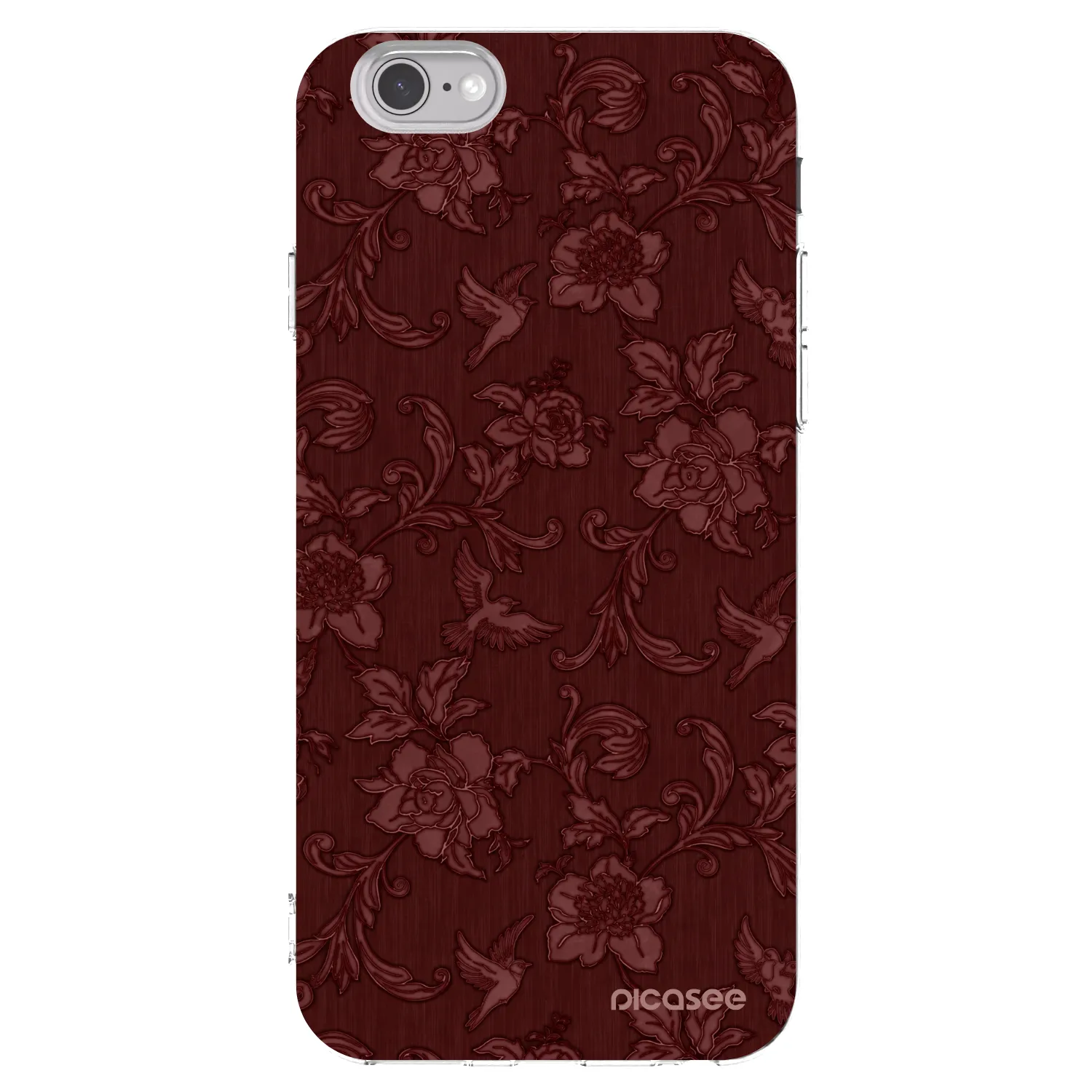 Picasee Apple iPhone 6/6S Hülle - Transparentes Silikon - Red Elegance