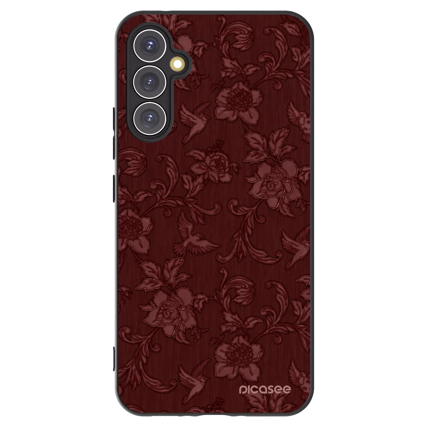 Picasee Samsung Galaxy A34 5G A346B Hülle - Schwarzes Silikon - Red Elegance
