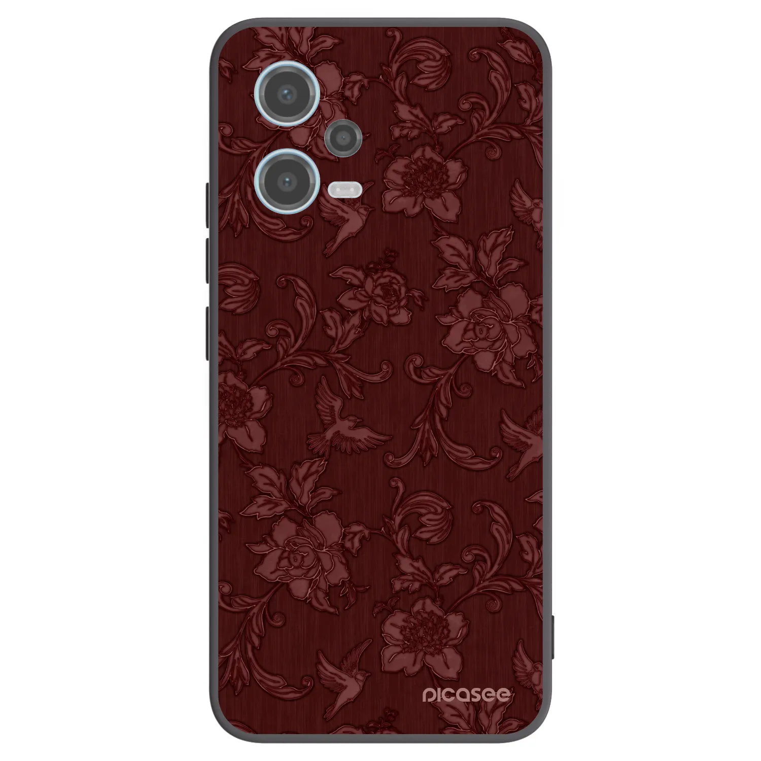 Picasee Xiaomi Redmi Note 12 5G Hülle - Schwarzes Silikon - Red Elegance