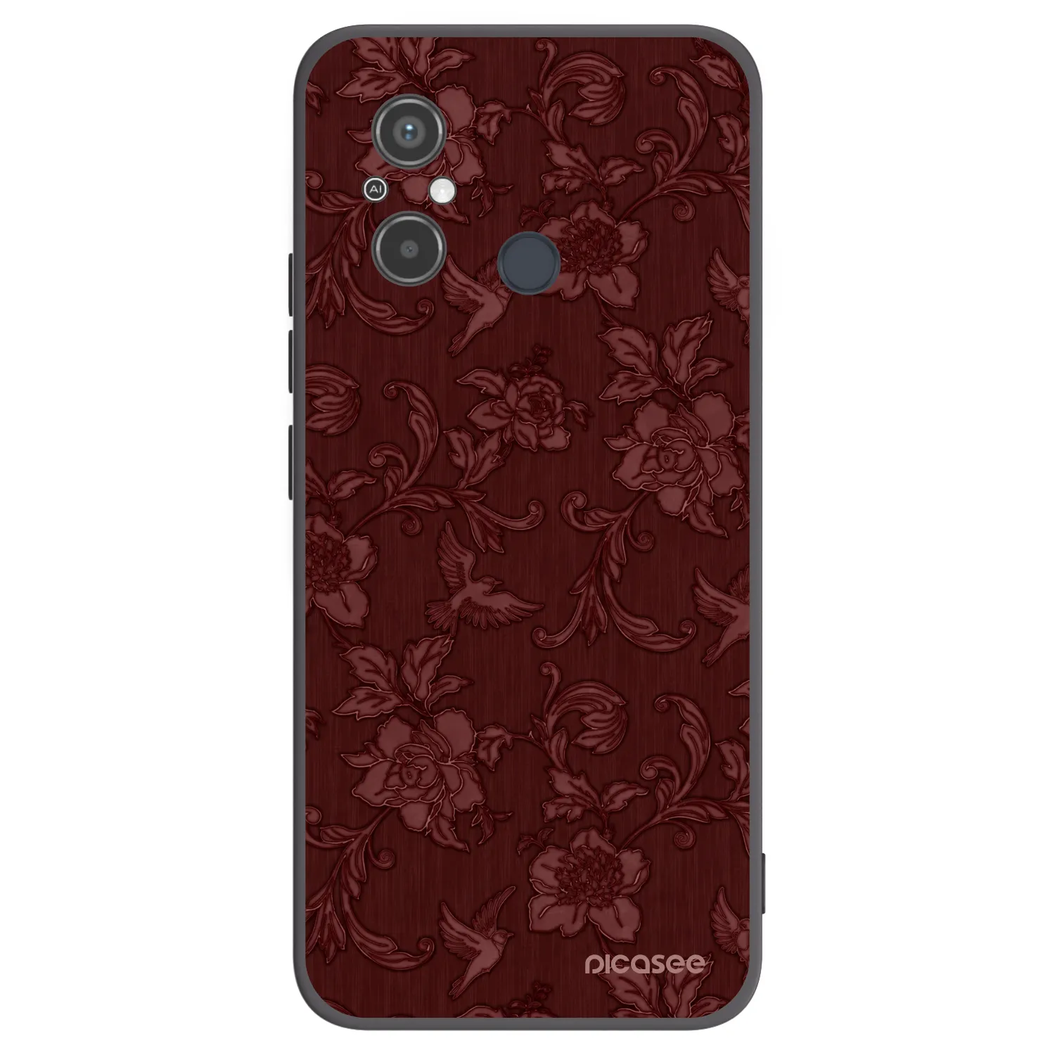 Picasee Xiaomi Redmi 12C Hülle - Schwarzes Silikon - Red Elegance