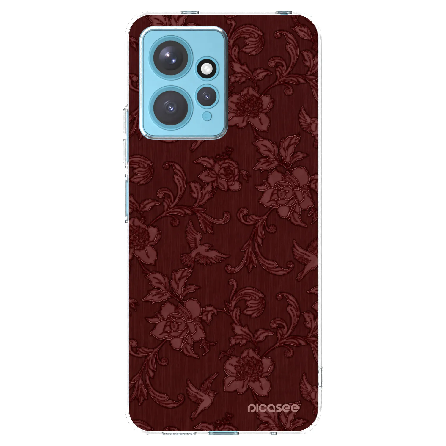 Picasee Xiaomi Redmi Note 12 4G Hülle - Transparentes Silikon - Red Elegance