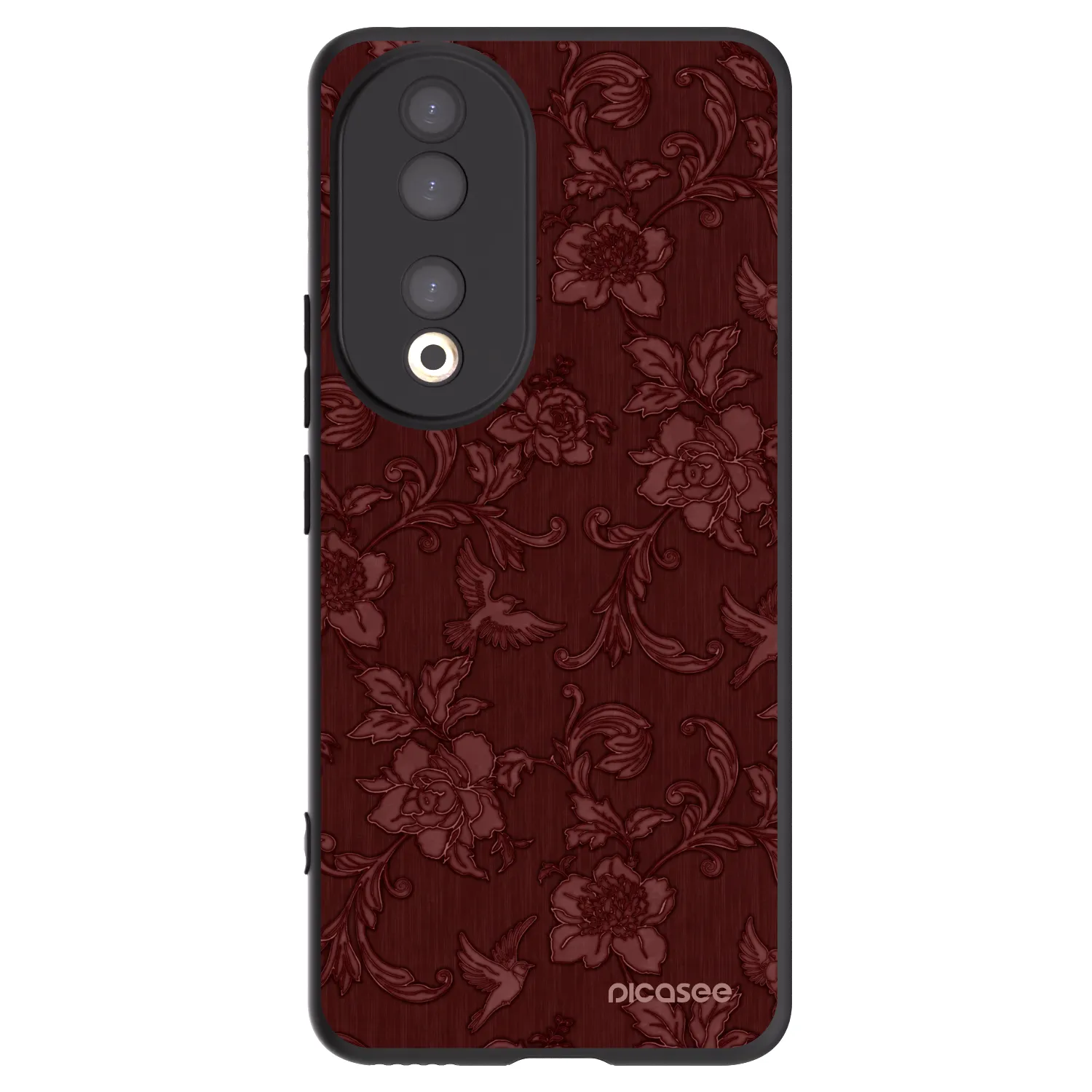 Picasee Honor 90 5G Hülle - Schwarzes Silikon - Red Elegance