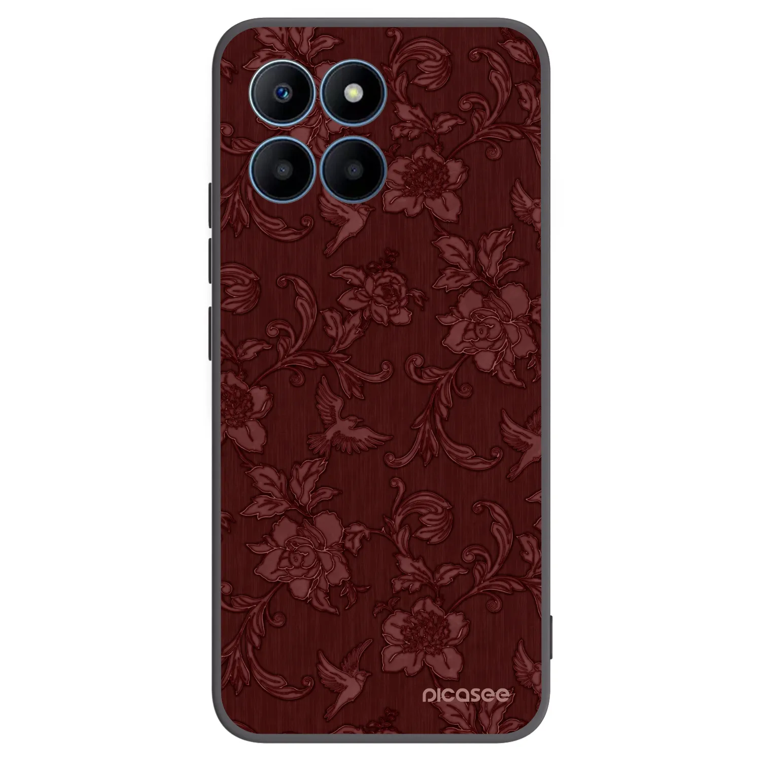 Picasee Honor 70 Lite Hülle - Schwarzes Silikon - Red Elegance