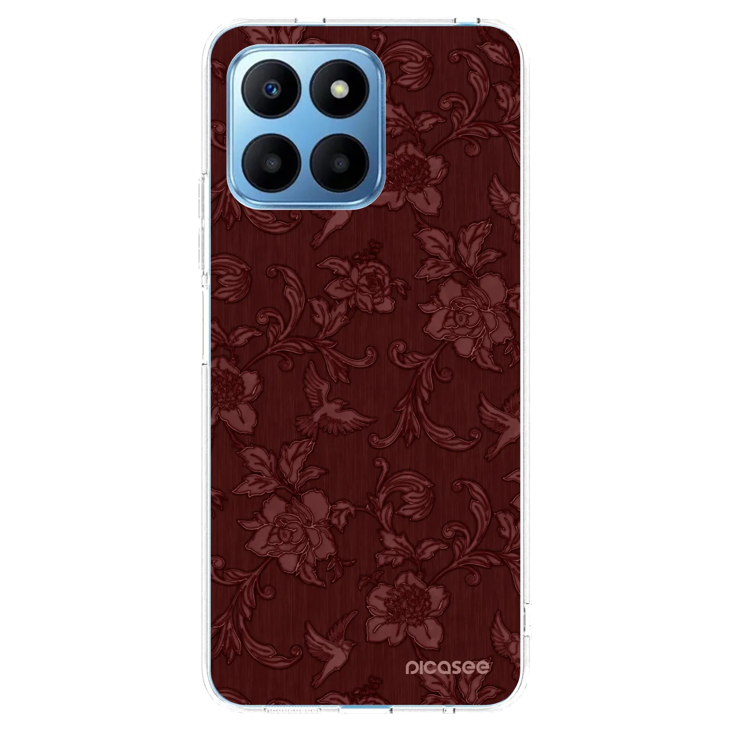 Picasee Honor 70 Lite Hülle - Transparentes Silikon - Red Elegance