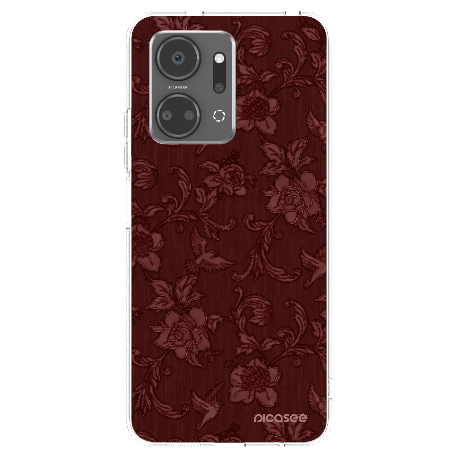 Picasee Honor X7a Hülle - Transparentes Silikon - Red Elegance