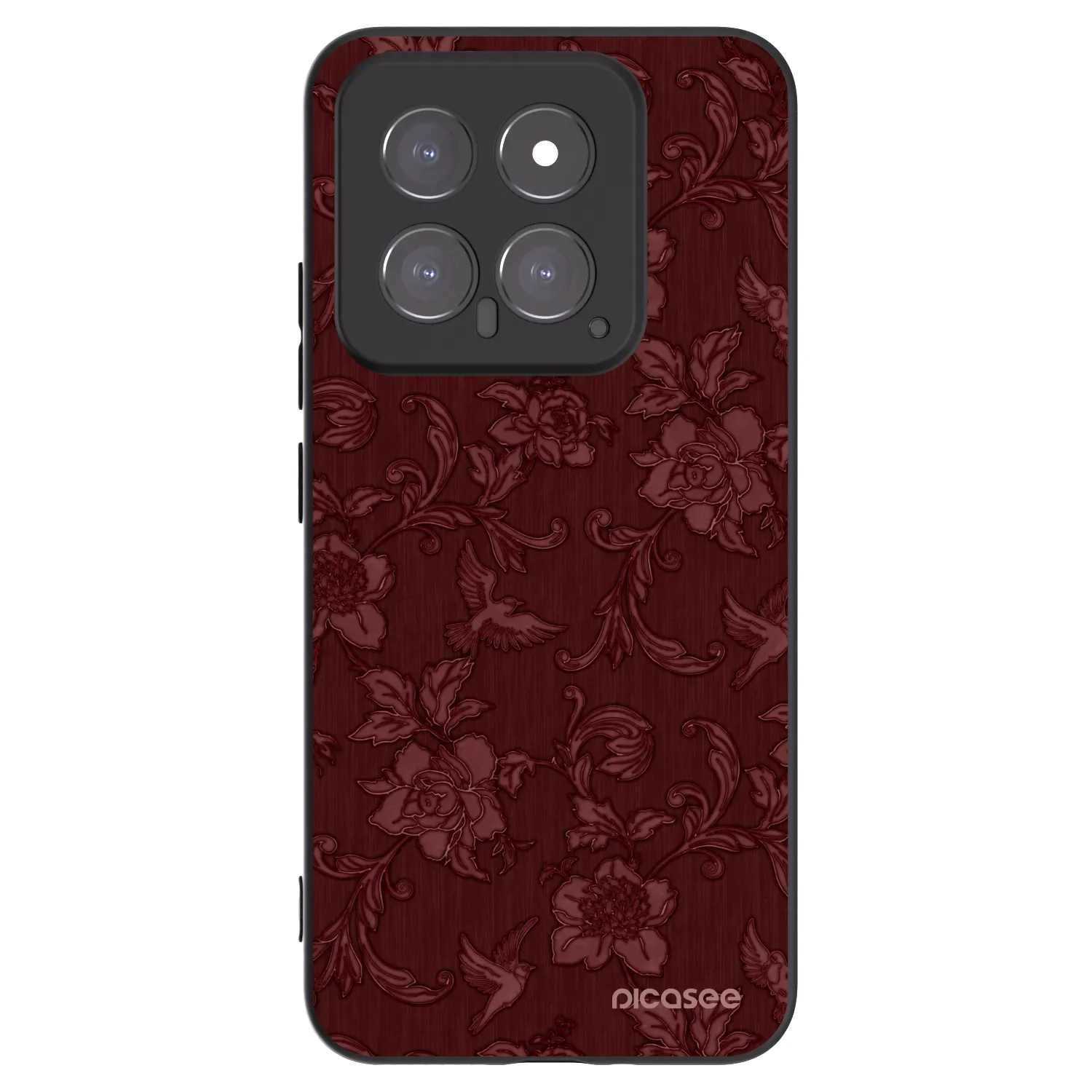 Picasee Xiaomi 14 Hülle - Schwarzes Silikon - Red Elegance