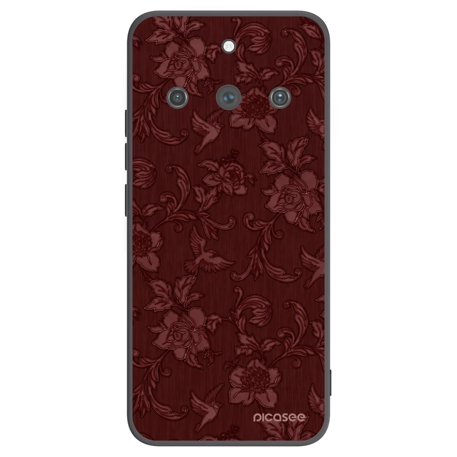 Picasee Realme 11 Pro+ Hülle - Schwarzes Silikon - Red Elegance