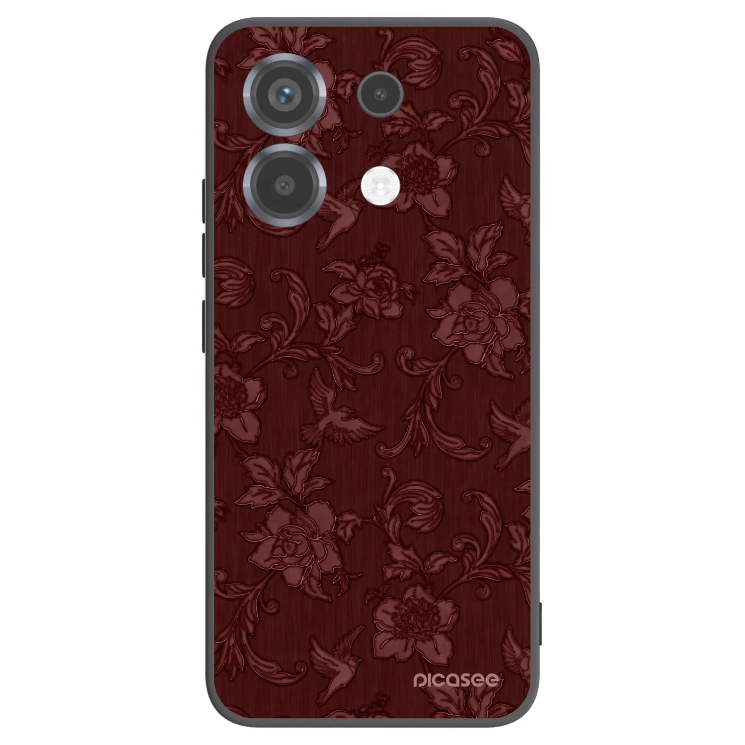 Picasee Xiaomi Poco X6 Hülle - Schwarzes Silikon - Red Elegance