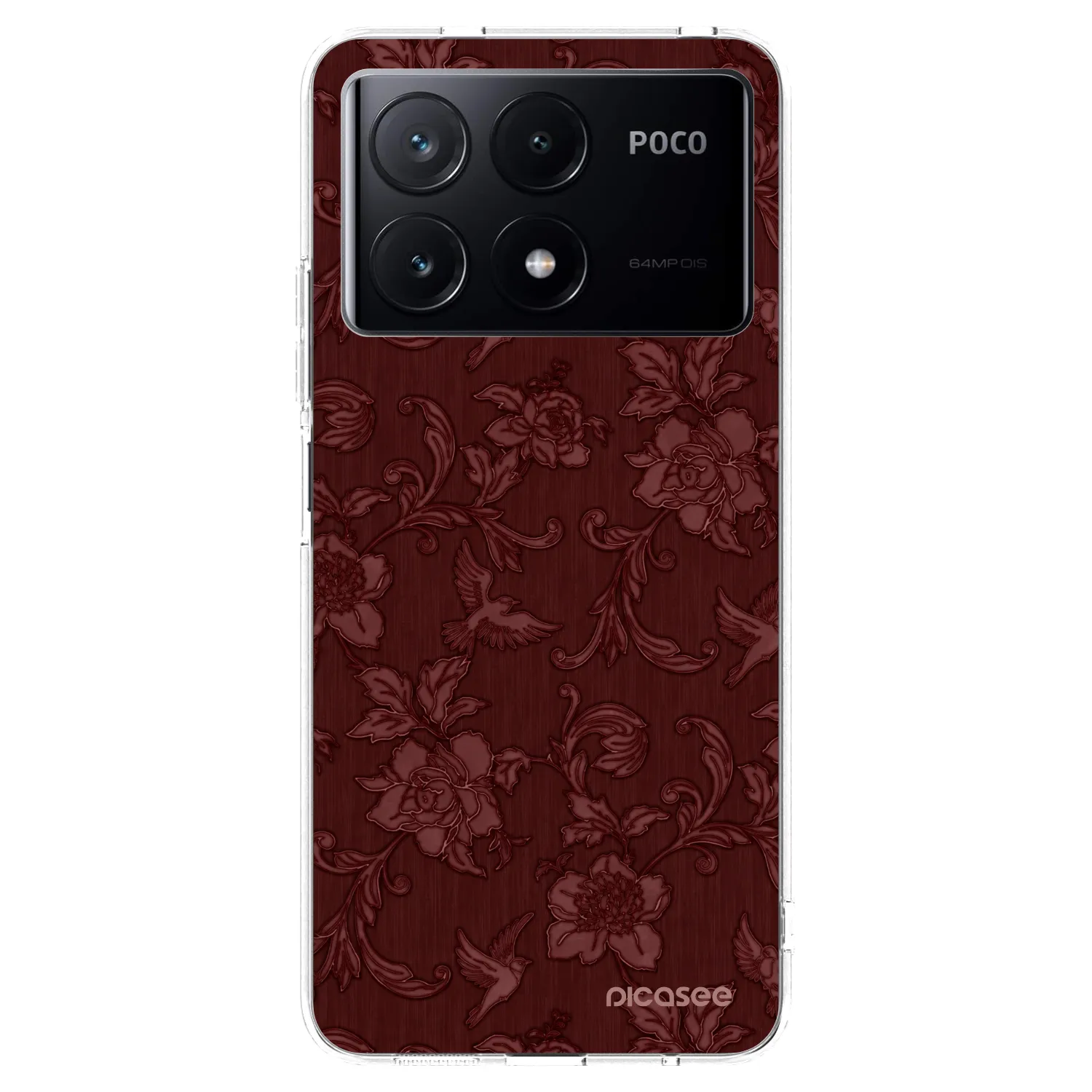 Picasee Xiaomi Poco X6 Pro Hülle - Transparentes Silikon - Red Elegance