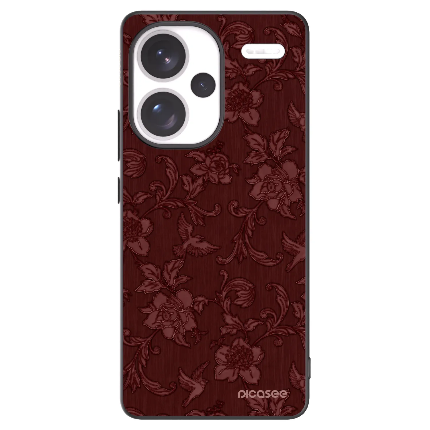 Picasee Xiaomi Redmi Note 13 Pro+ 5G Hülle - Schwarzes Silikon - Red Elegance