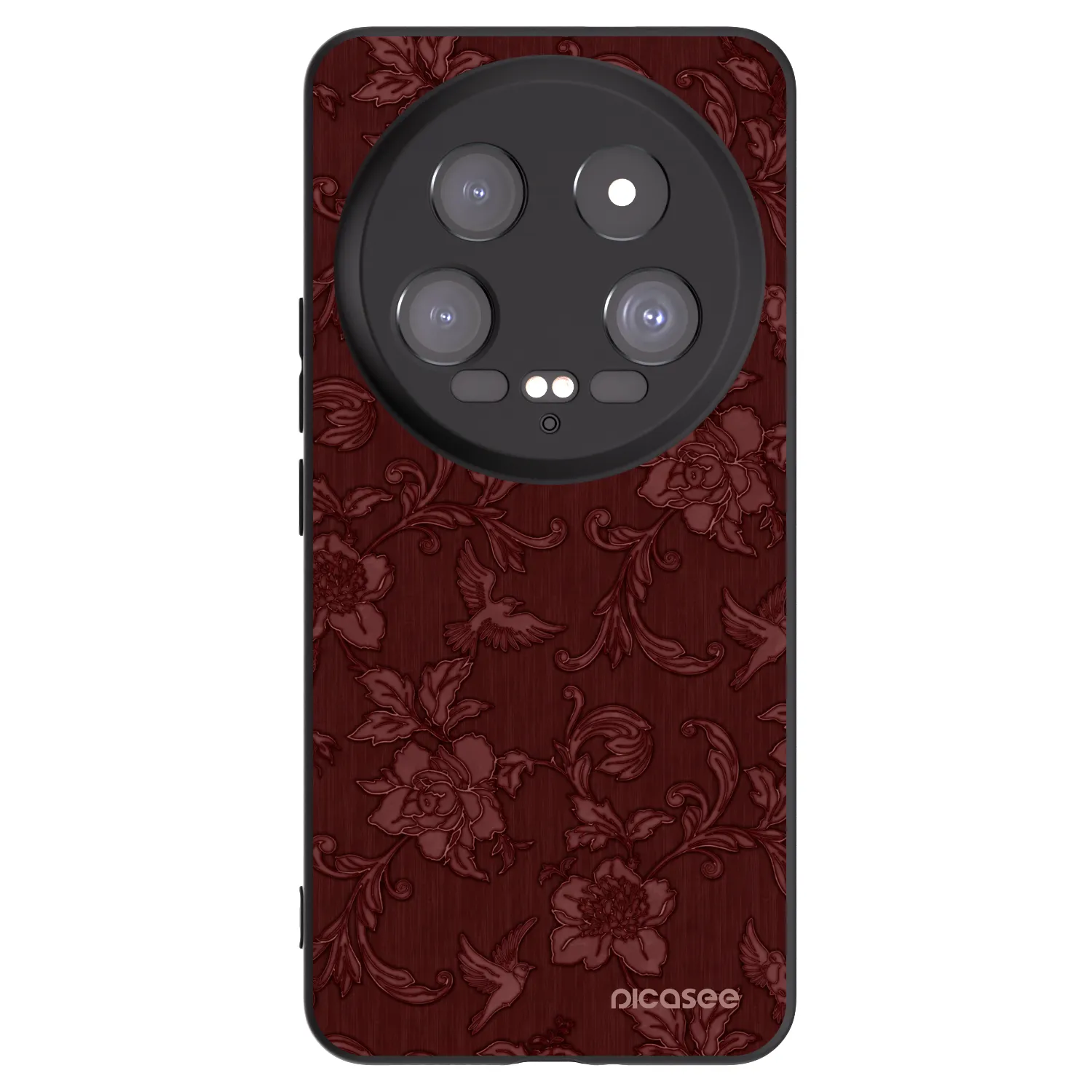 Picasee Xiaomi 14 Ultra Hülle - Schwarzes Silikon - Red Elegance