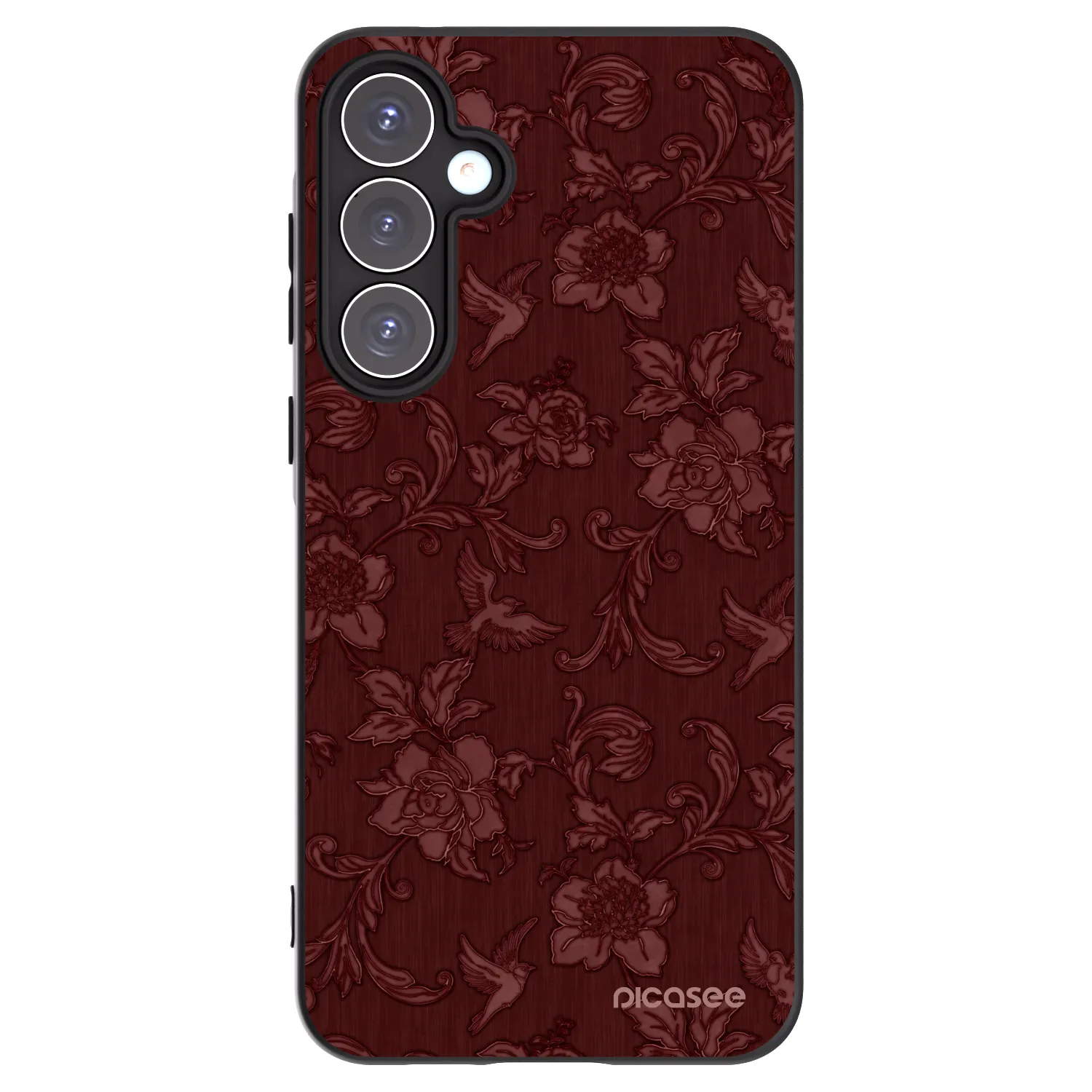 Picasee Samsung Galaxy A55 5G A556B Hülle - Schwarzes Silikon - Red Elegance