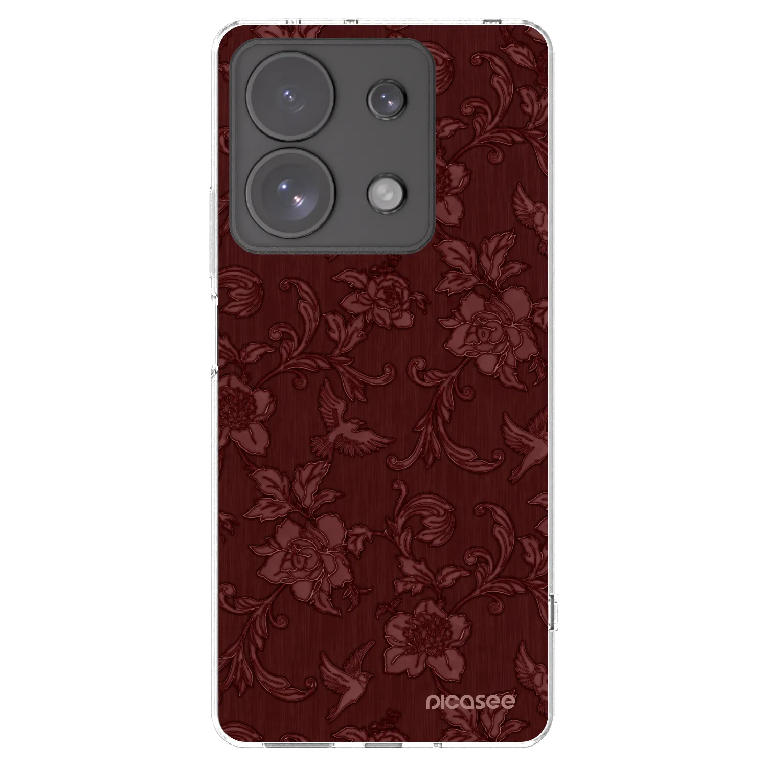 Picasee Xiaomi Redmi Note 13 Pro 4G Hülle - Transparentes Silikon - Red Elegance
