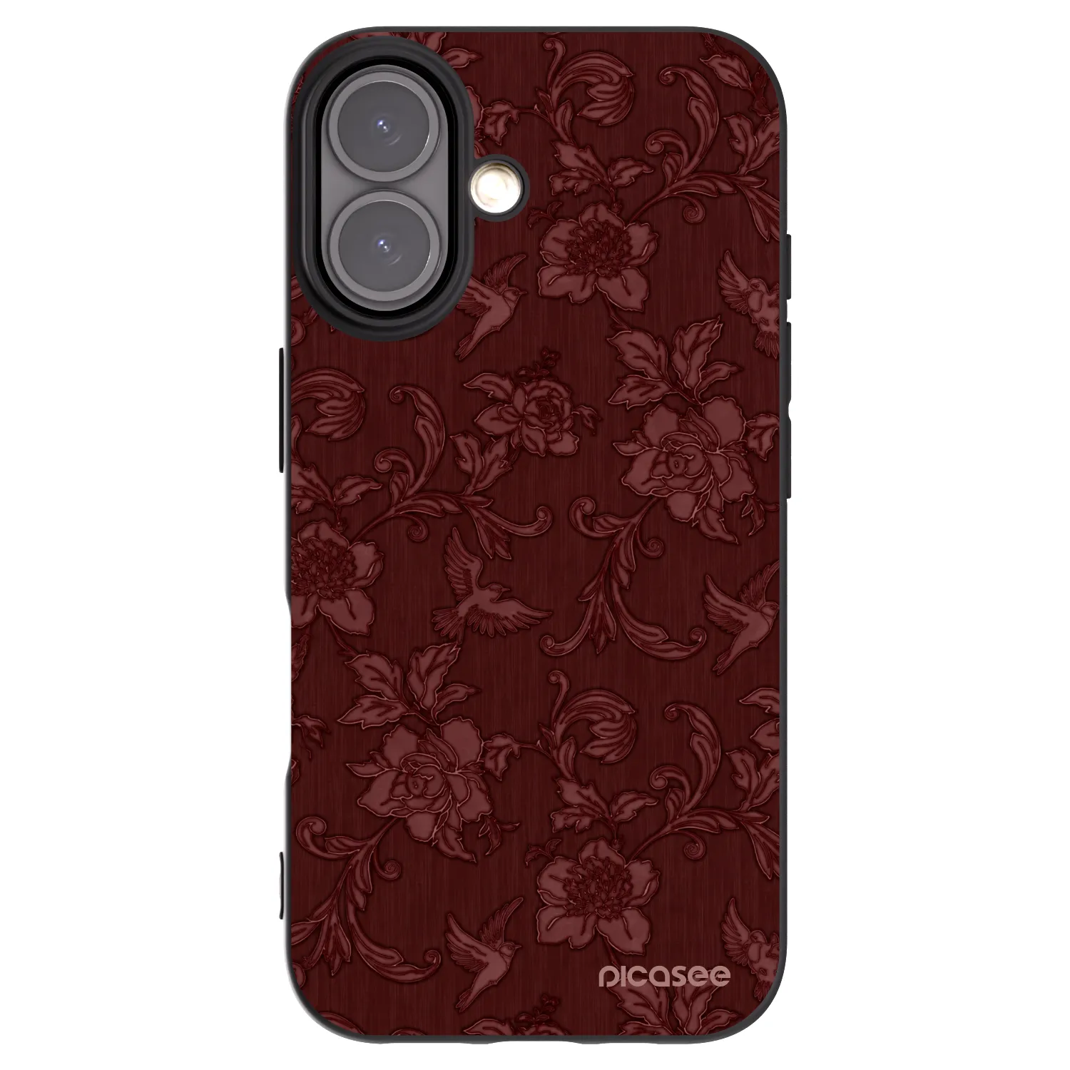 Picasee Apple iPhone 16 Hülle - Schwarzes Silikon - Red Elegance