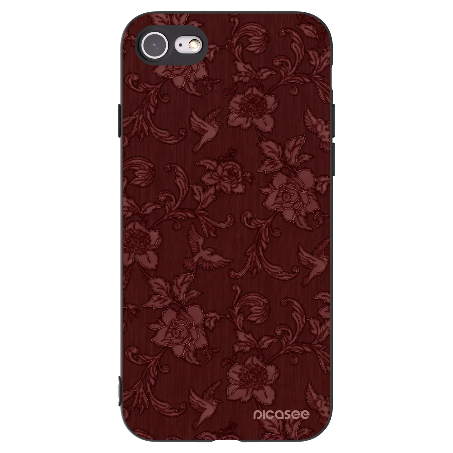 Picasee Apple iPhone 8 Hülle - Schwarzes Silikon - Red Elegance