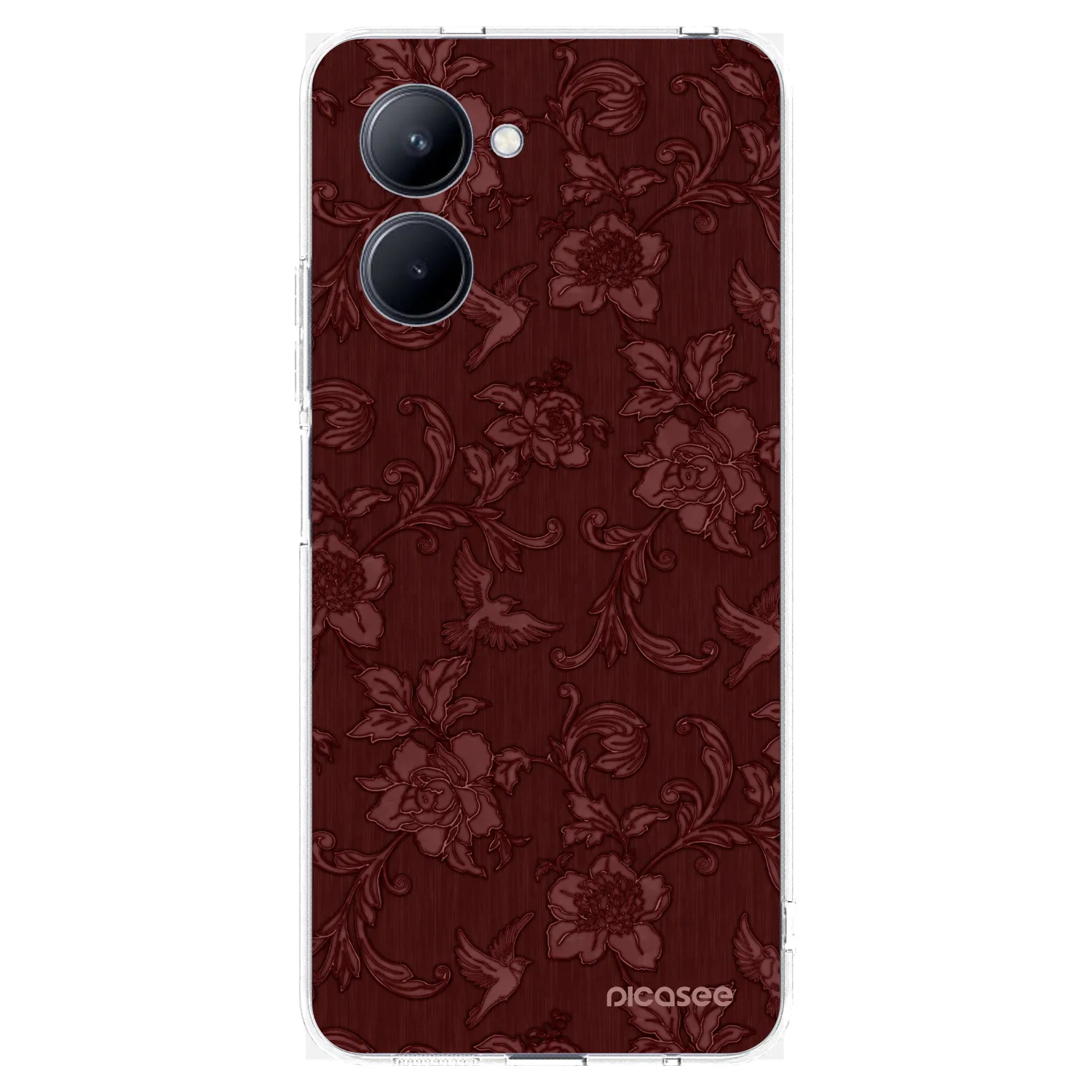 Picasee Realme C33 (2023) Hülle - Transparentes Silikon - Red Elegance
