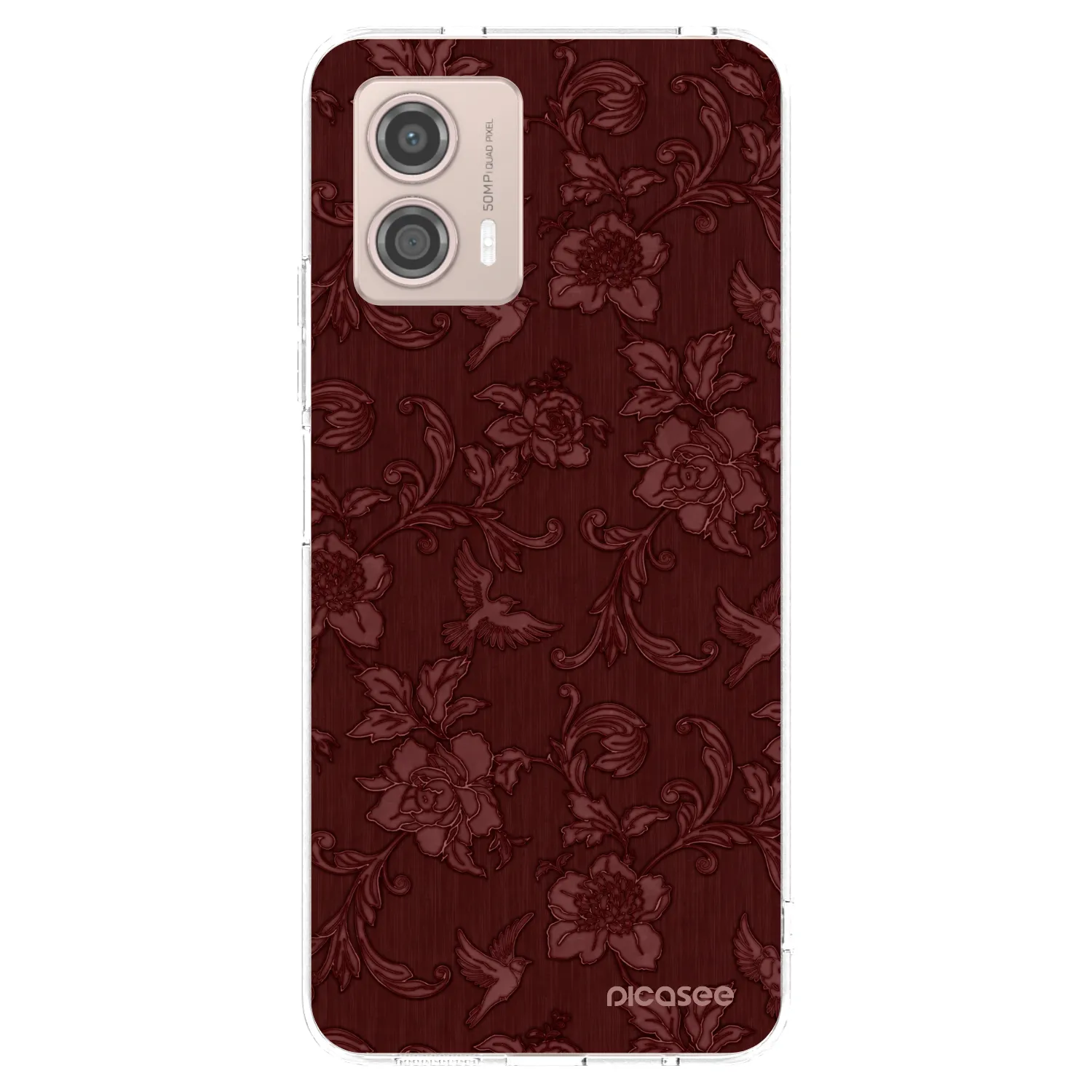 Picasee Motorola Moto G53 5G Hülle - Transparentes Silikon - Red Elegance