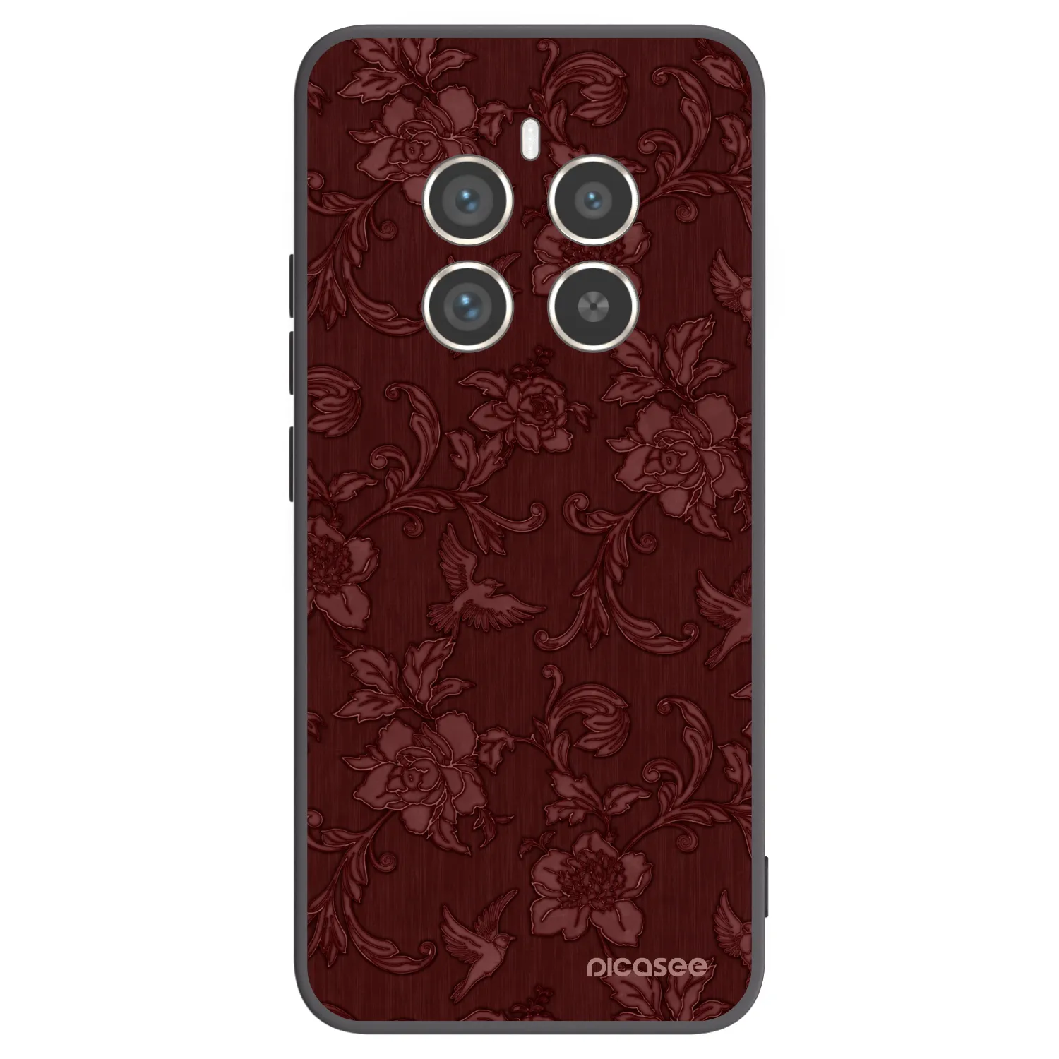 Picasee Realme 12 Pro 5G Hülle - Schwarzes Silikon - Red Elegance