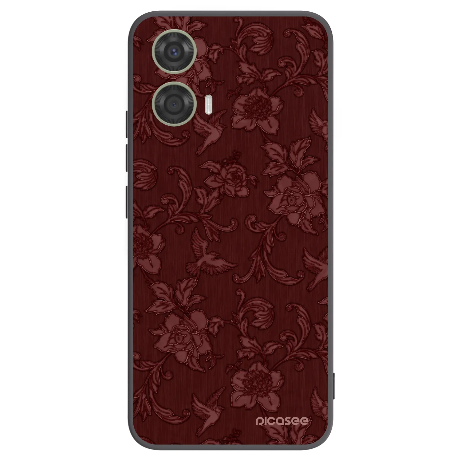 Picasee Motorola Moto G24 Hülle - Schwarzes Silikon - Red Elegance