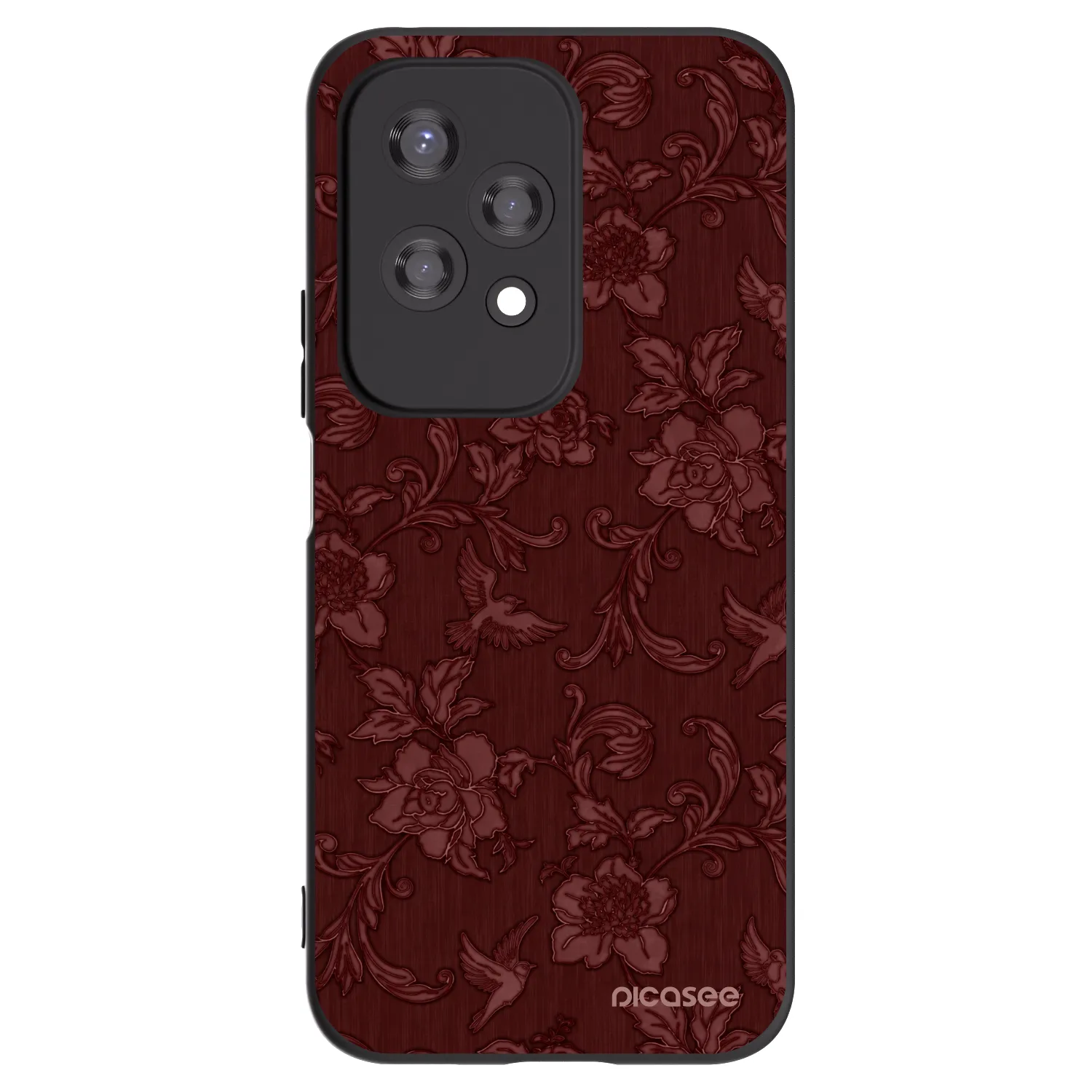 Picasee Honor 200 Lite Hülle - Schwarzes Silikon - Red Elegance