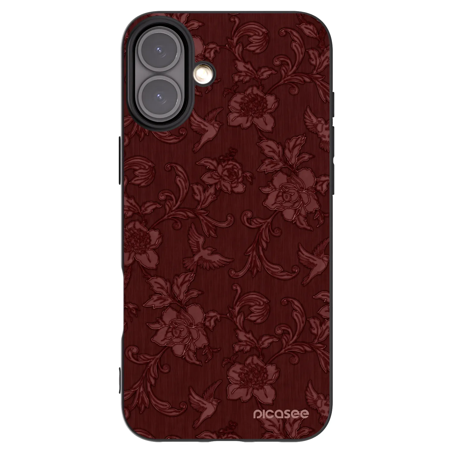 Picasee Apple iPhone 16 Plus Hülle - Schwarzes Silikon - Red Elegance