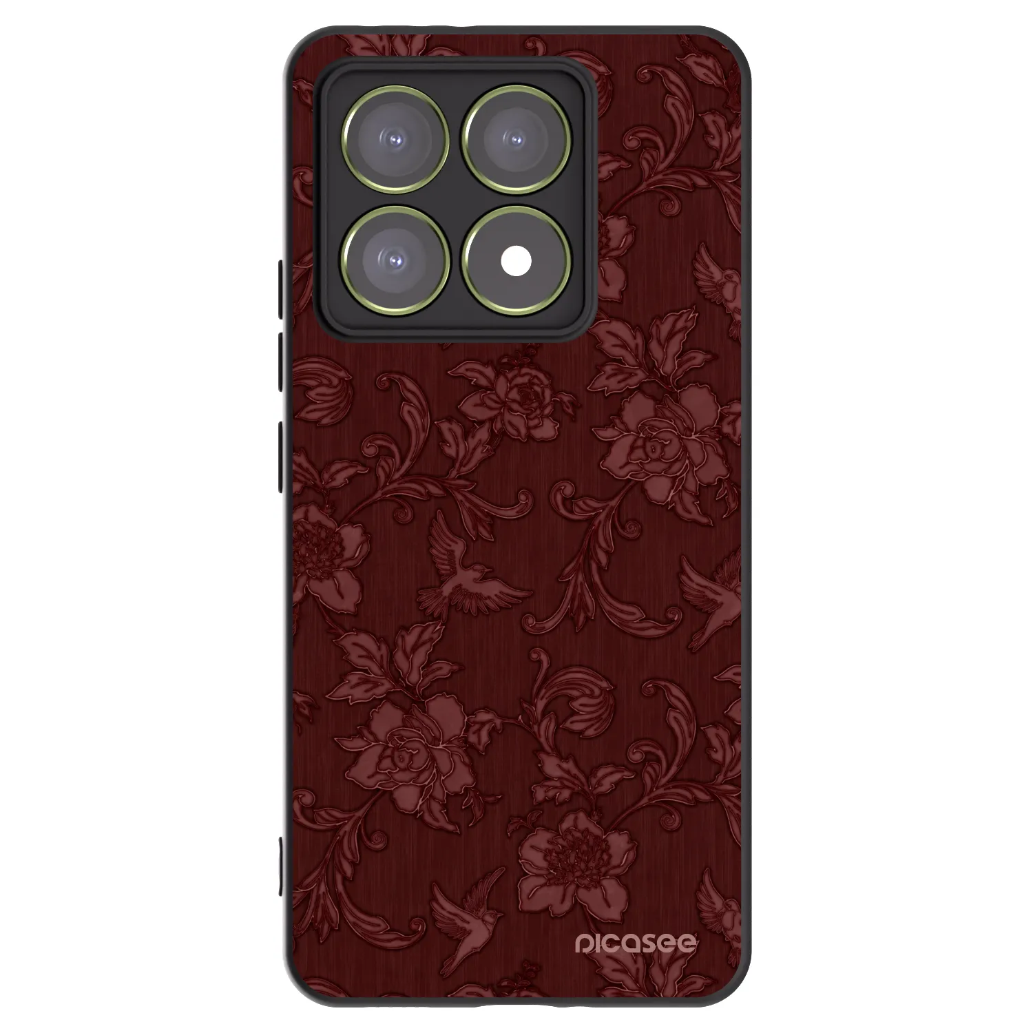 Picasee Xiaomi 14T Hülle - Schwarzes Silikon - Red Elegance
