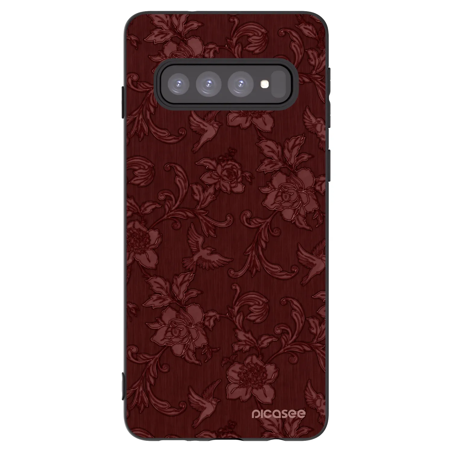 Picasee Samsung Galaxy S10 G973 Hülle - Schwarzes Silikon - Red Elegance