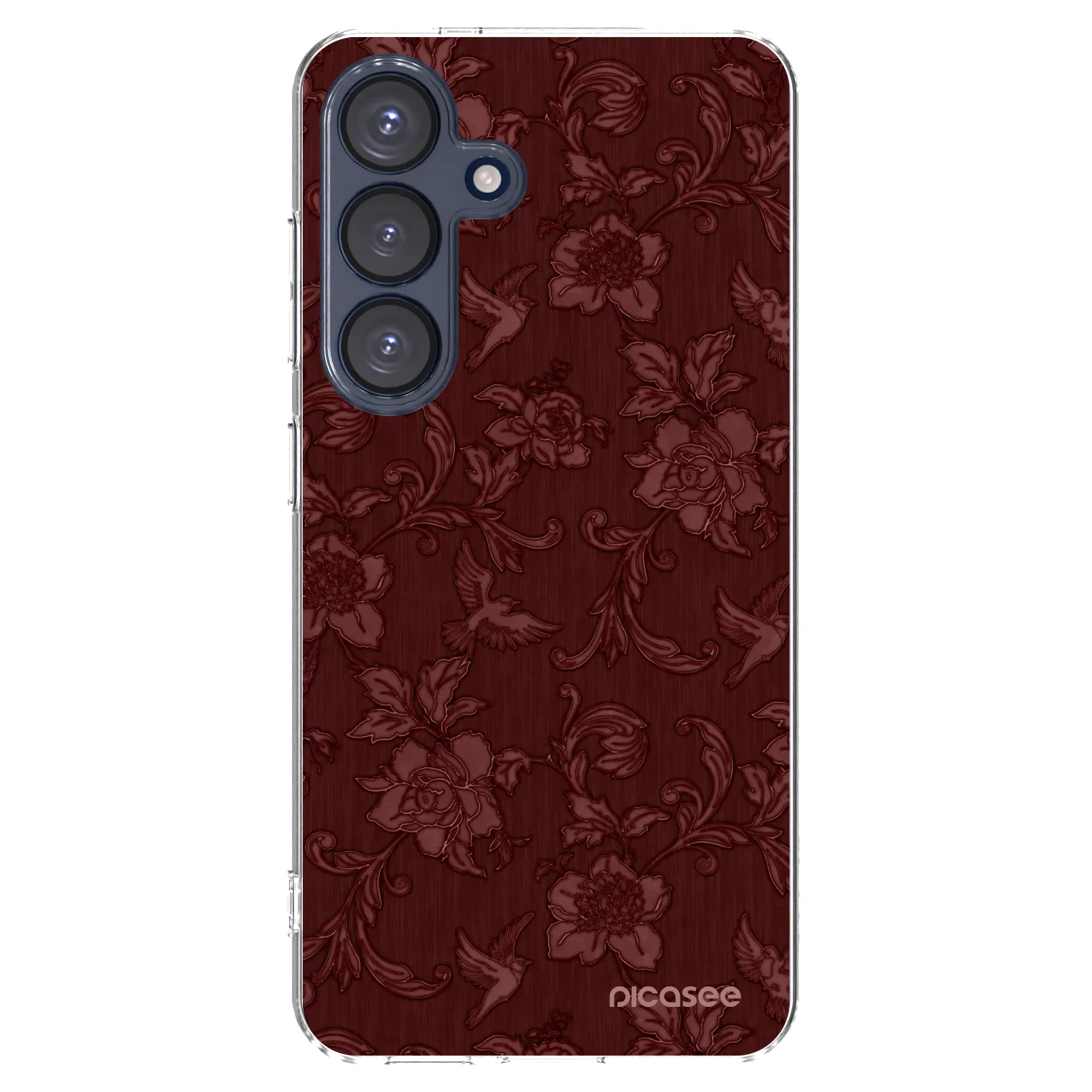 Picasee Samsung Galaxy S25 5G Hülle - Transparentes Silikon - Red Elegance
