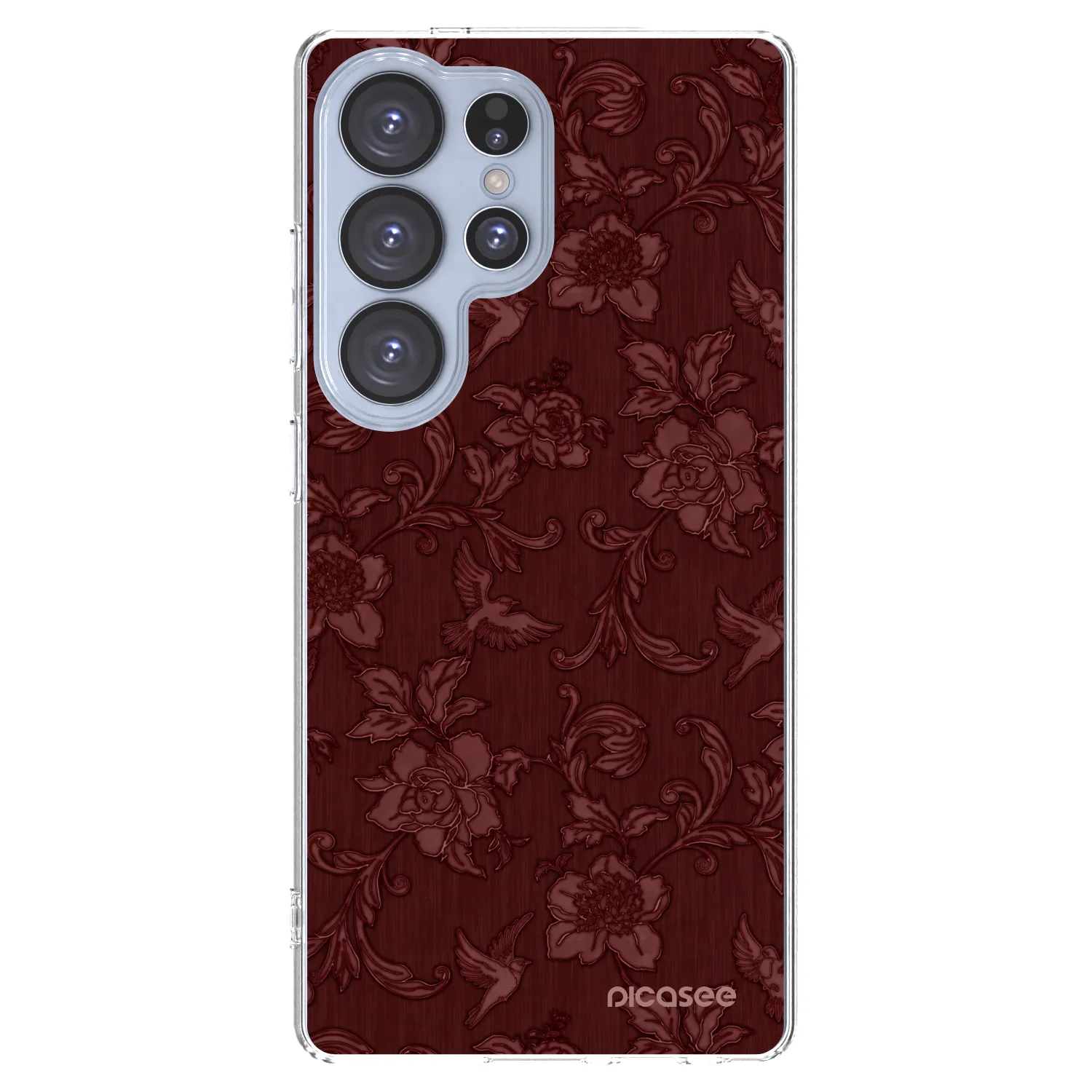Picasee Samsung Galaxy S25 Ultra 5G Hülle - Transparentes Silikon - Red Elegance