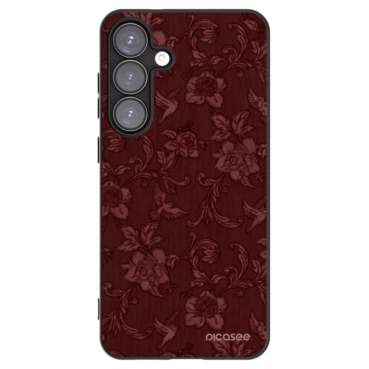 Picasee Samsung Galaxy S25+ 5G Hülle - Schwarzes Silikon - Red Elegance