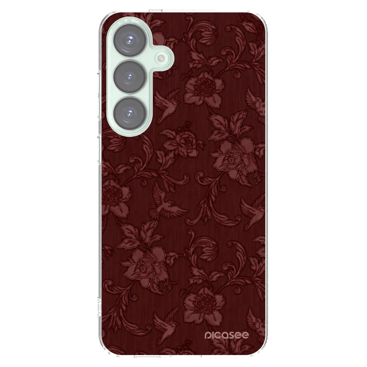 Picasee Samsung Galaxy S25+ 5G Hülle - Transparentes Silikon - Red Elegance